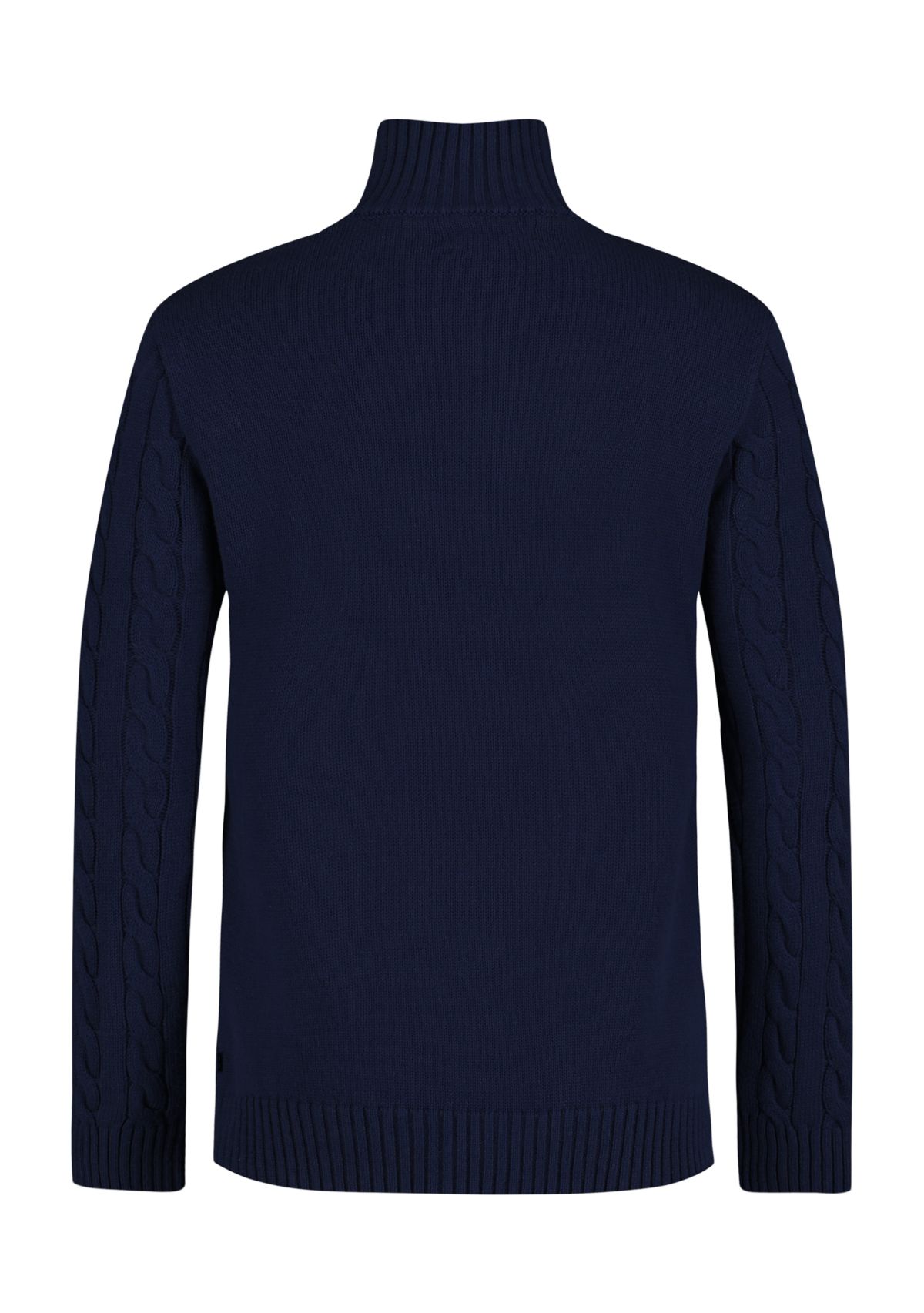 Boys 8-20 Solid Cable Quarter Zip Sweater