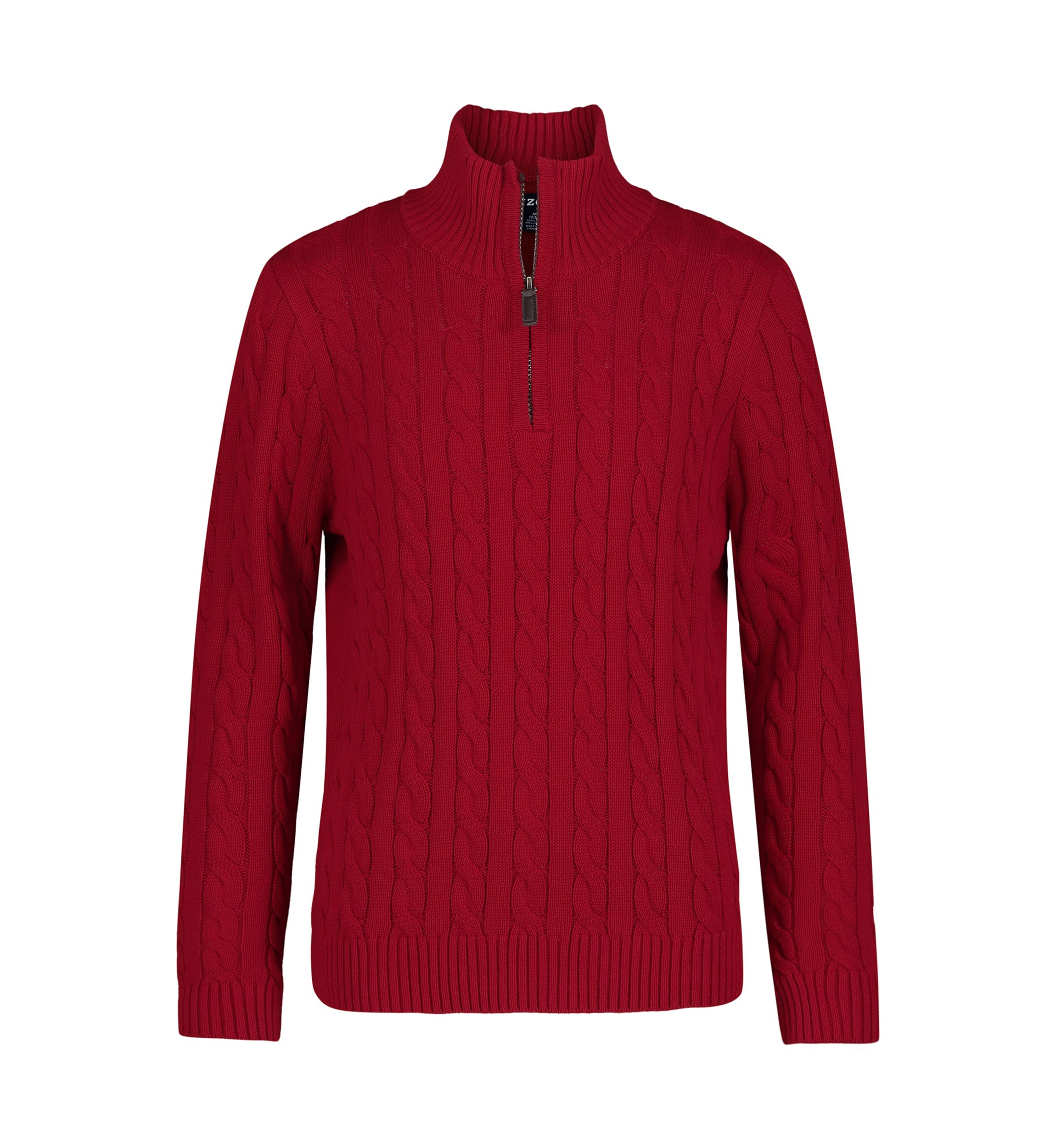 Boys 8-20 Solid Cable 1/4 Zip Sweater