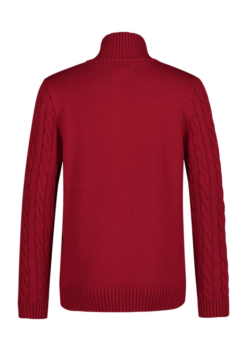 Boys 8-20 Solid Cable 1/4 Zip Sweater