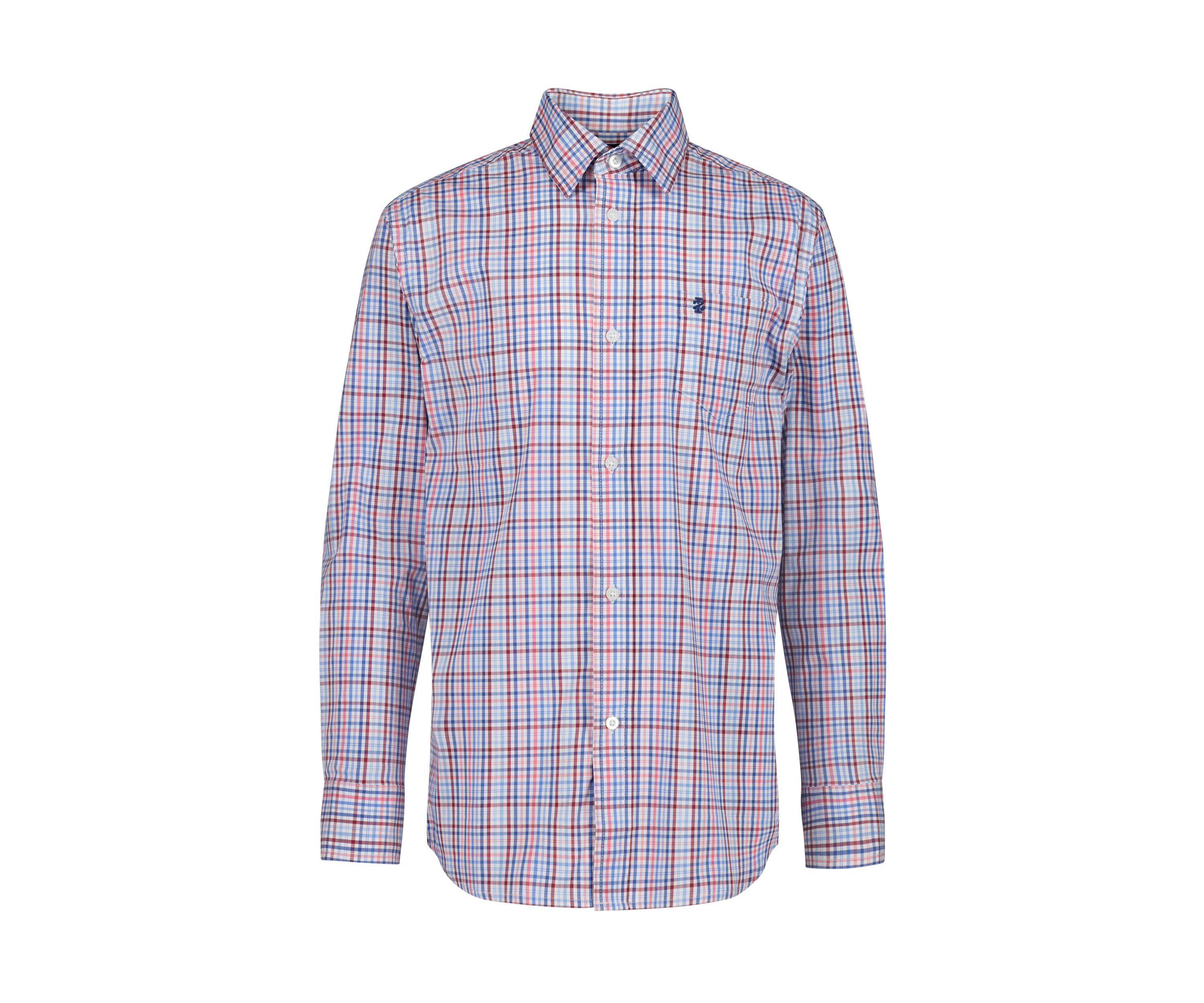 Boys 8-20 Long Sleeve Melstone Plaid Poplin Shirt (Extended Size)