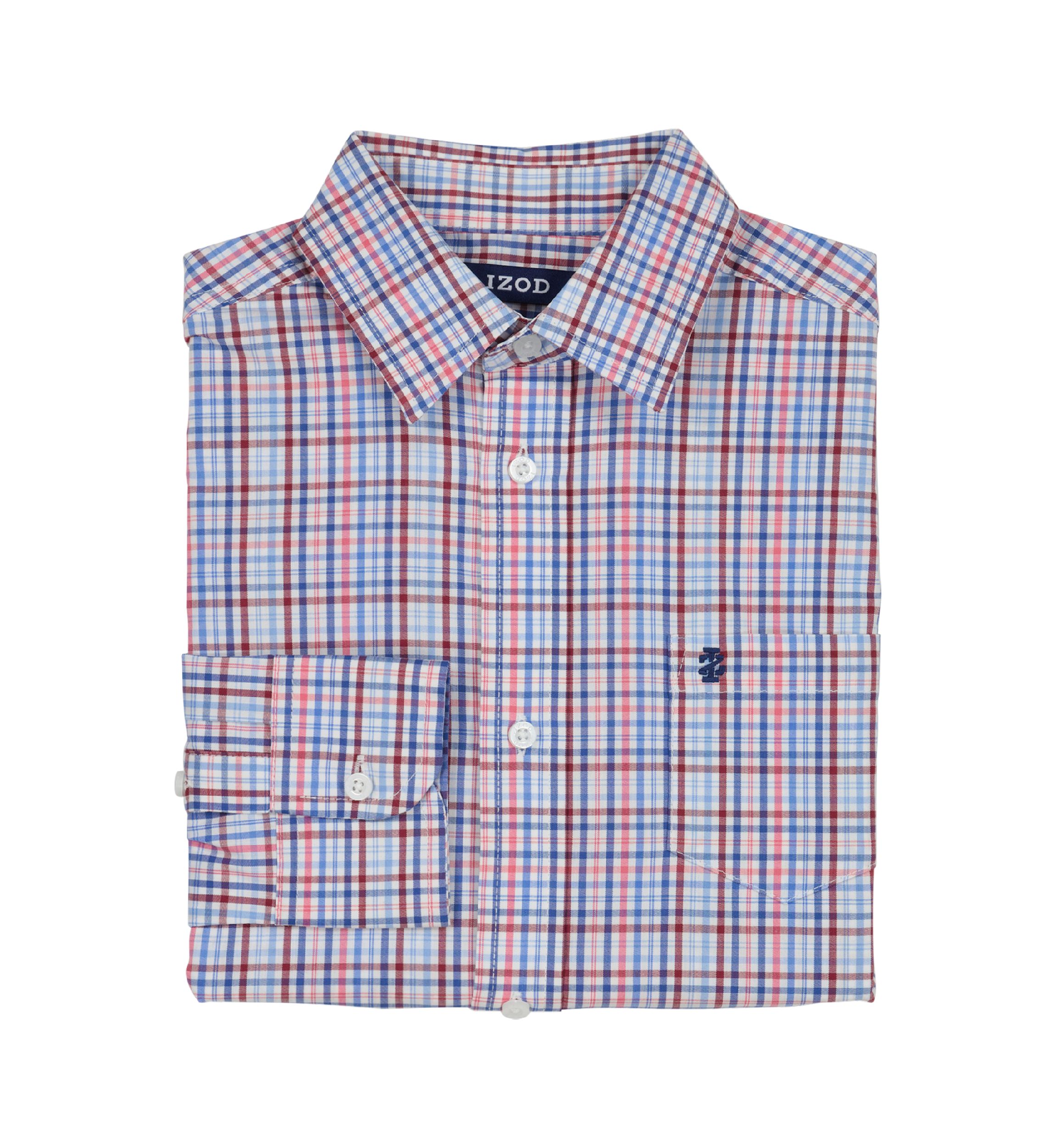 Boys 8-20 Long Sleeve Melstone Plaid Poplin Shirt