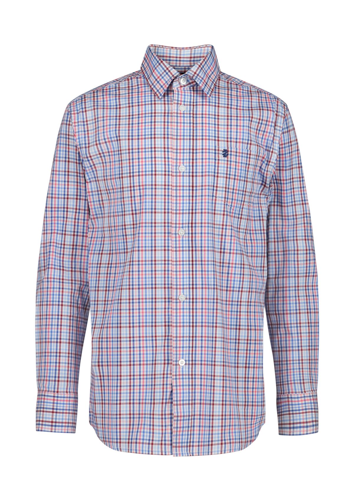 Boys 8-20 Long Sleeve Melstone Plaid Poplin Shirt