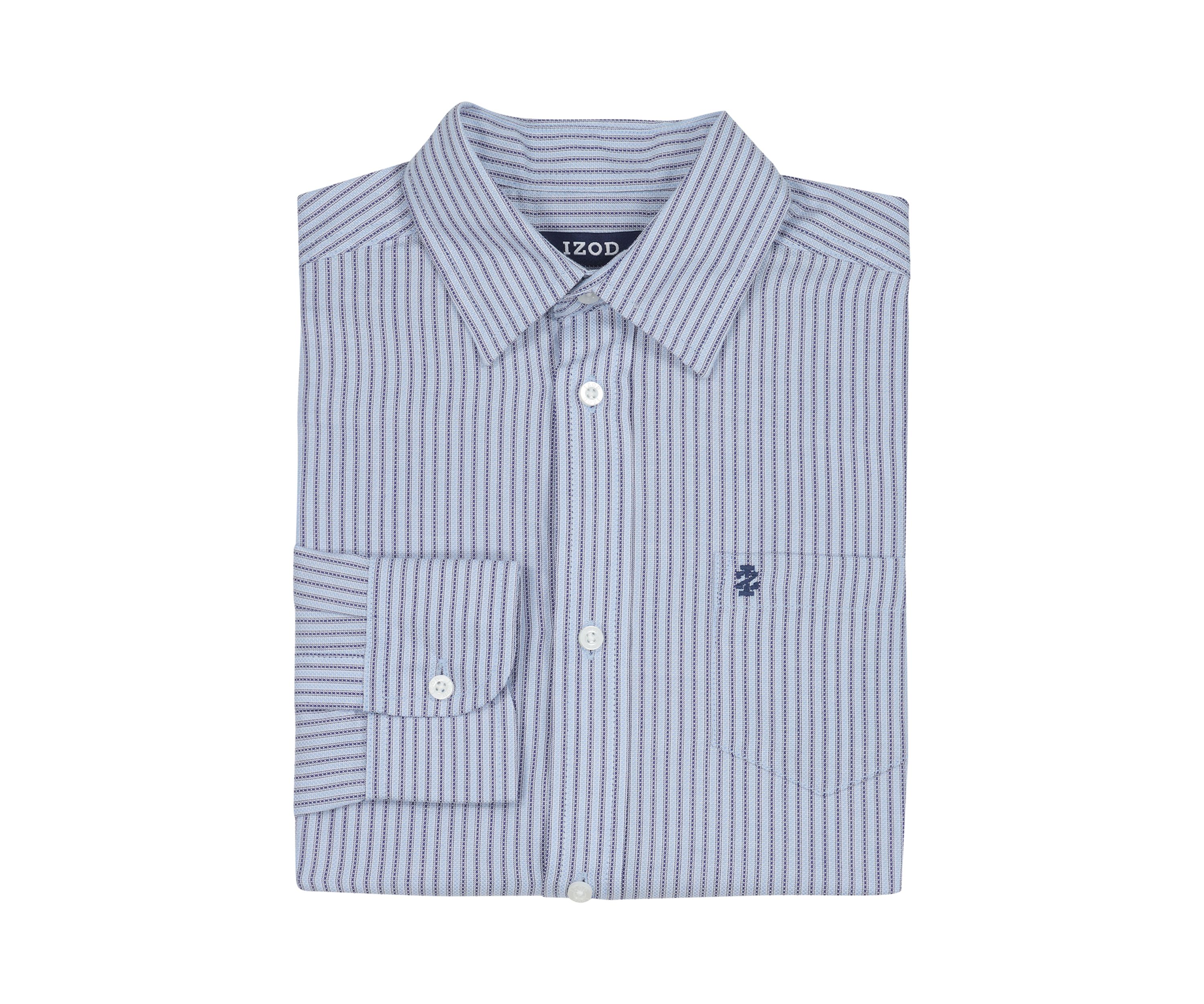 Boys 8-20 Long Sleeve Striped Poplin Shirt