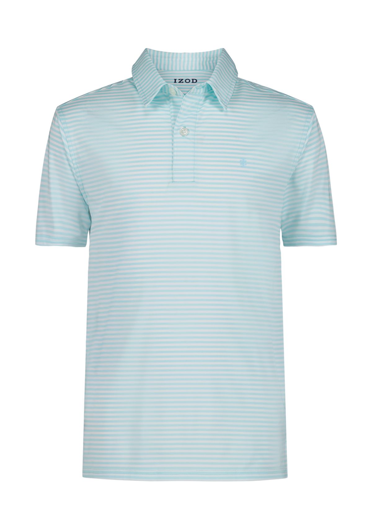 Boys 8-20 Husky Short Sleeve Greenie Stripe Performance Polo