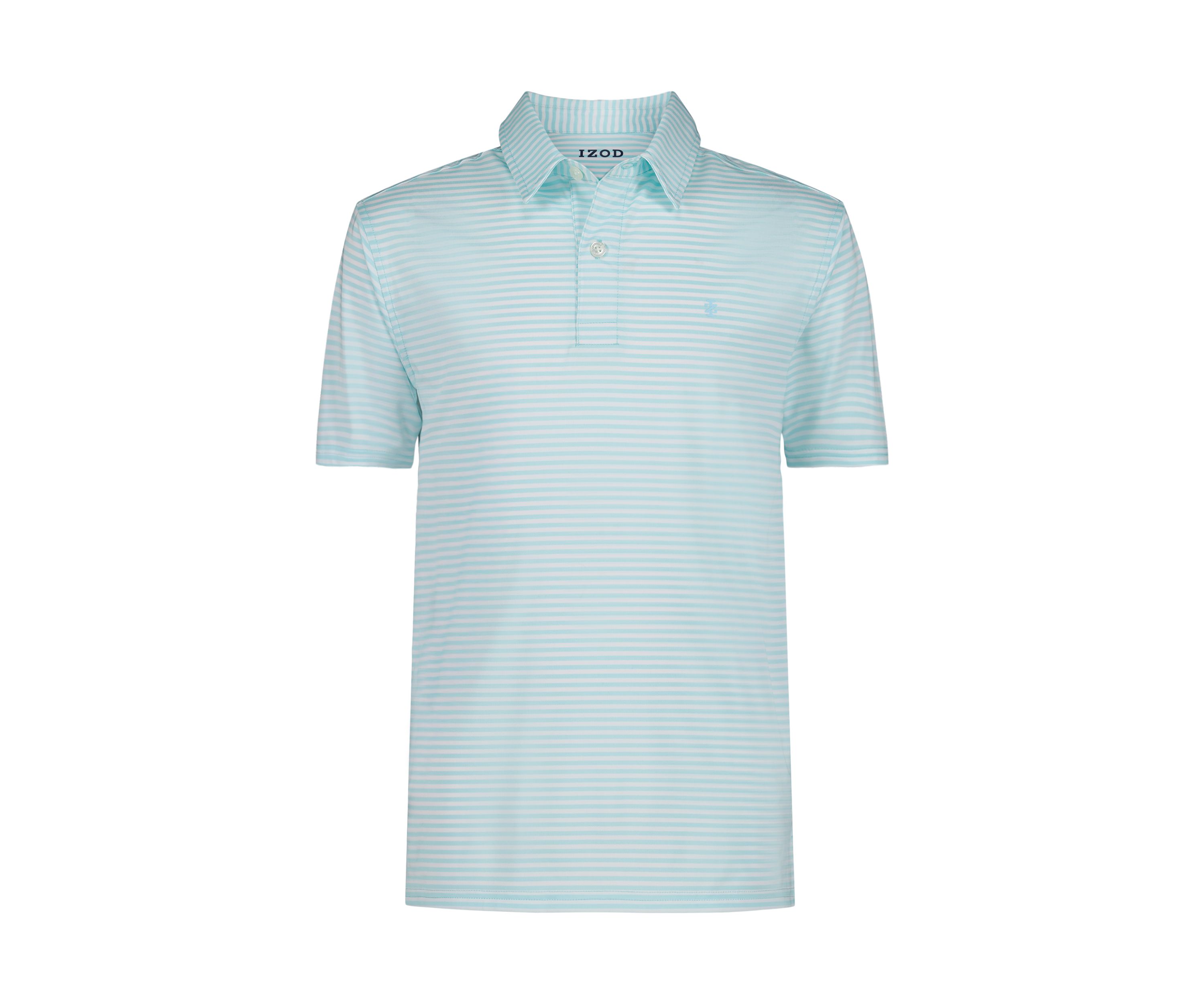 Boys 8-20 Husky Short Sleeve Greenie Stripe Performance Polo