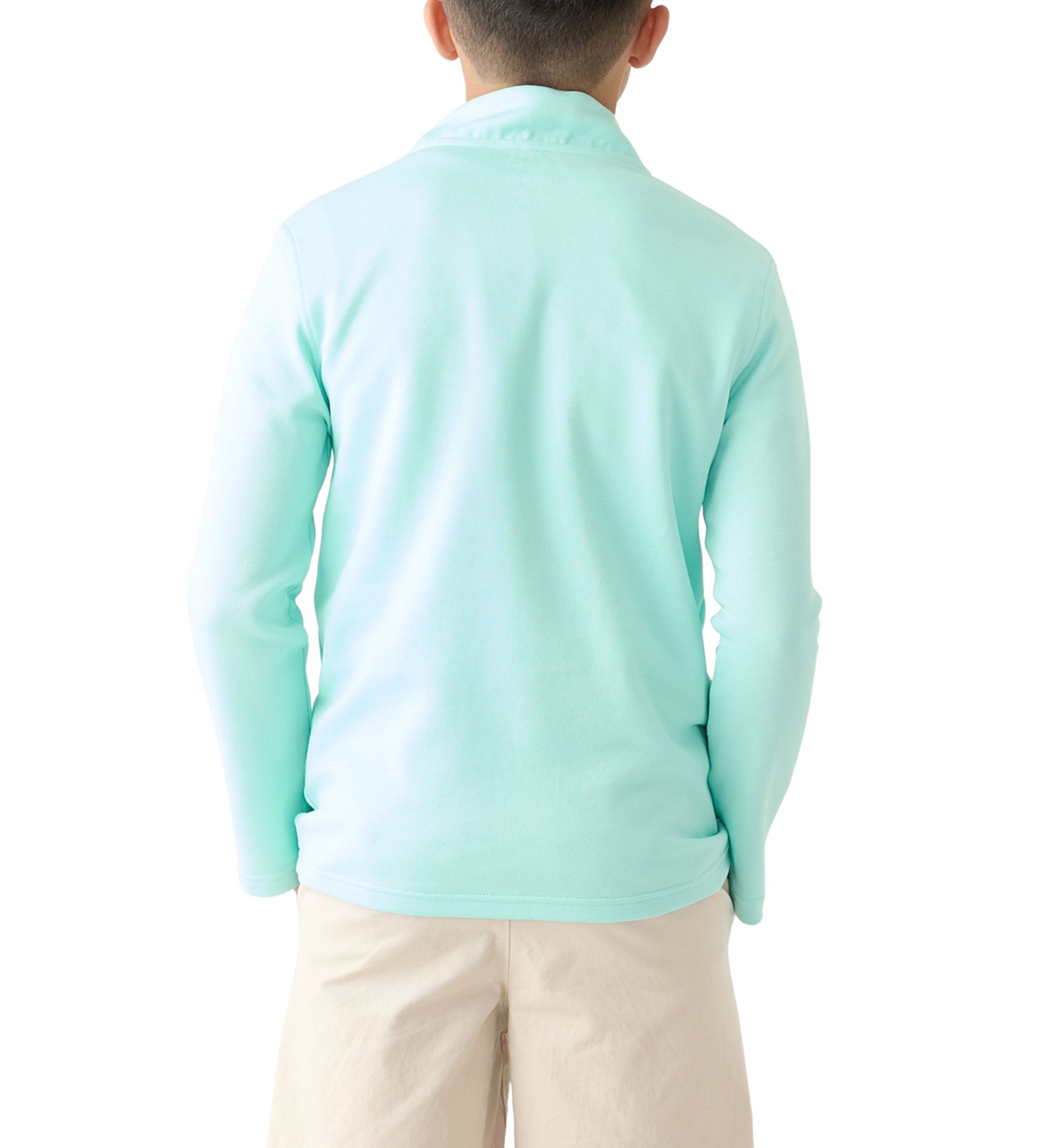 Boys 8-20 Long Sleeve Feeder Stripe 1/4 Zip Sweatshirt