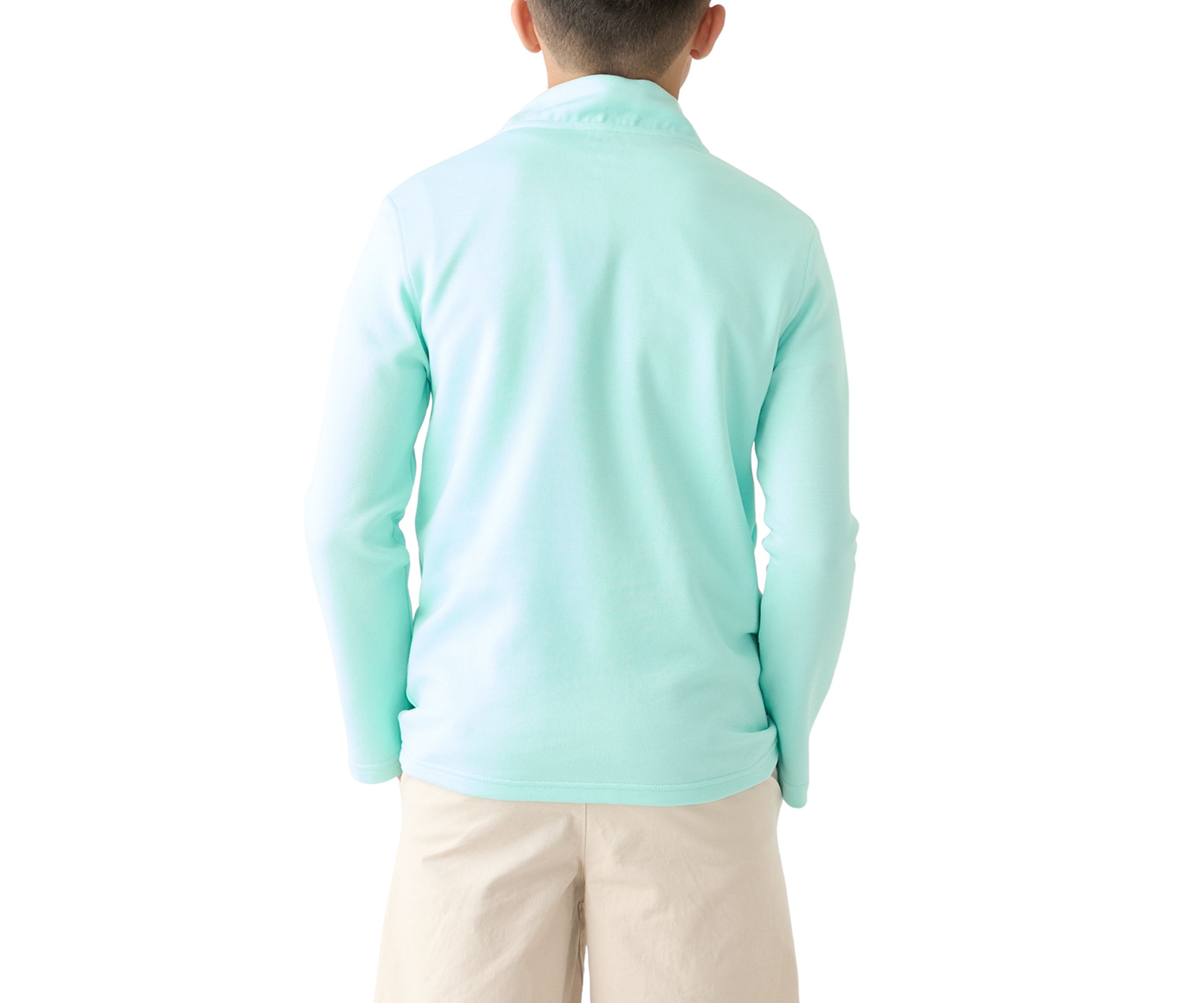 Boys 8-20 Long Sleeve Feeder Stripe 1/4 Zip Sweatshirt