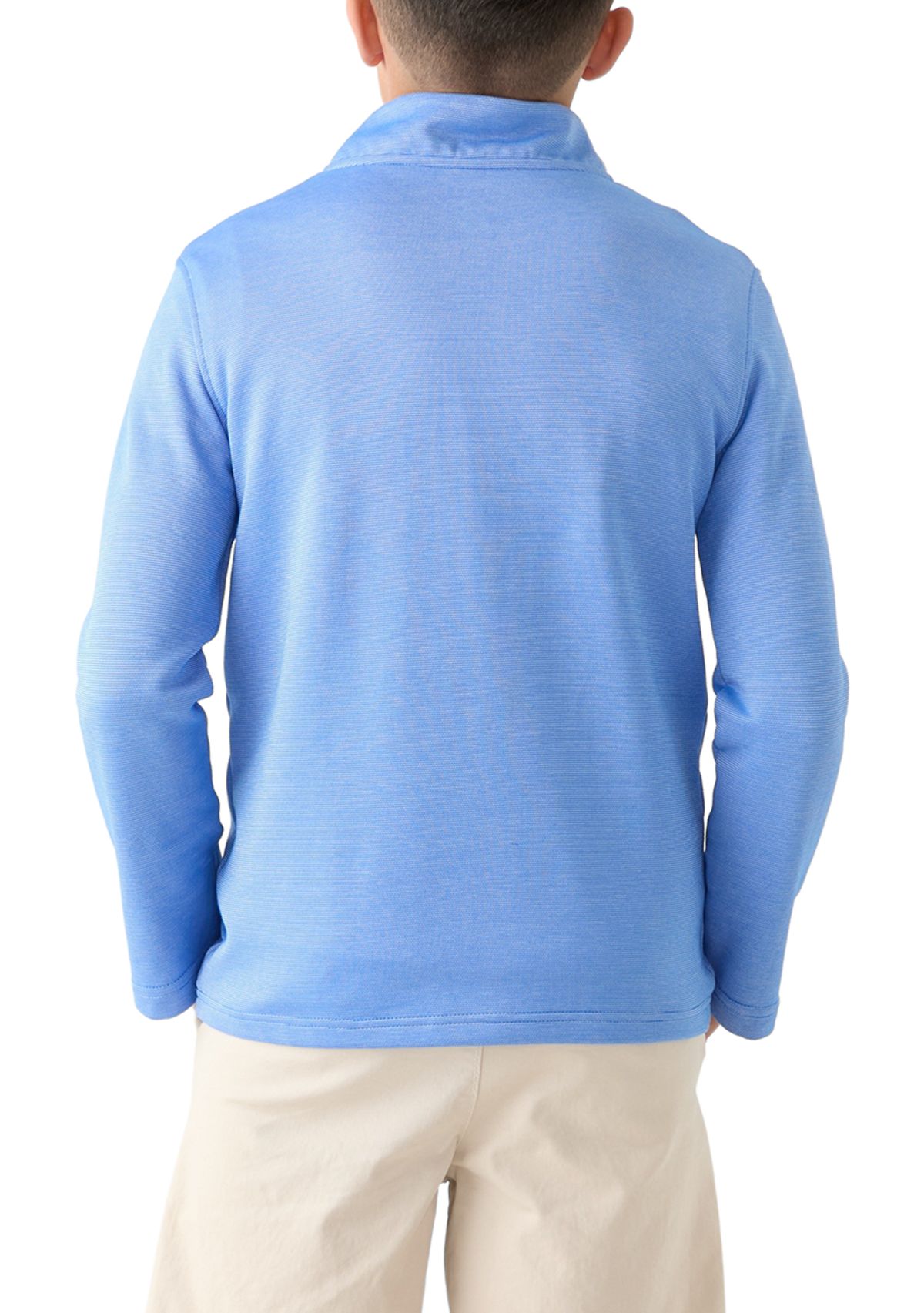 Boys 8-20 Long Sleeve Feeder Stripe 1/4 Zip Pullover Sweatshirt