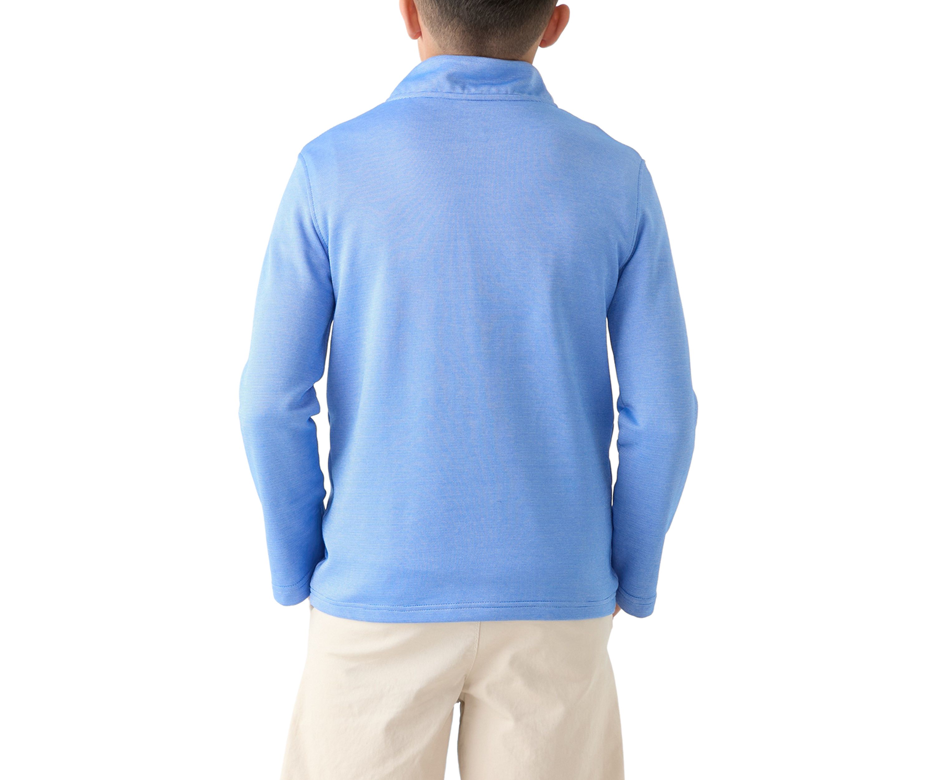 Boys 8-20 Long Sleeve Feeder Stripe 1/4 Zip Pullover Sweatshirt