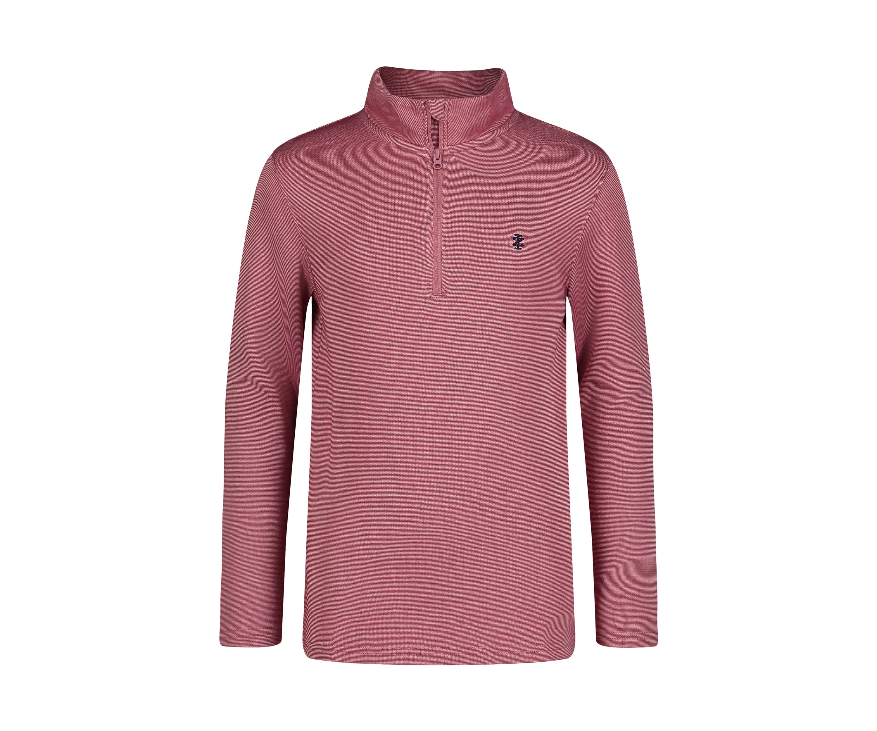 Boys 8-20 Cotton Blend Knit 1/4-Zip Feeder Stripe Pullover