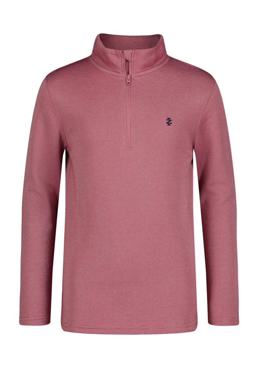 Boys 8-20 Cotton Blend Knit 1/4-Zip Feeder Stripe Pullover