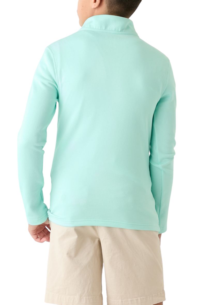 Boys 8-20 Long Sleeve Feeder Stripe 1/4 Zip Pullover Sweatshirt