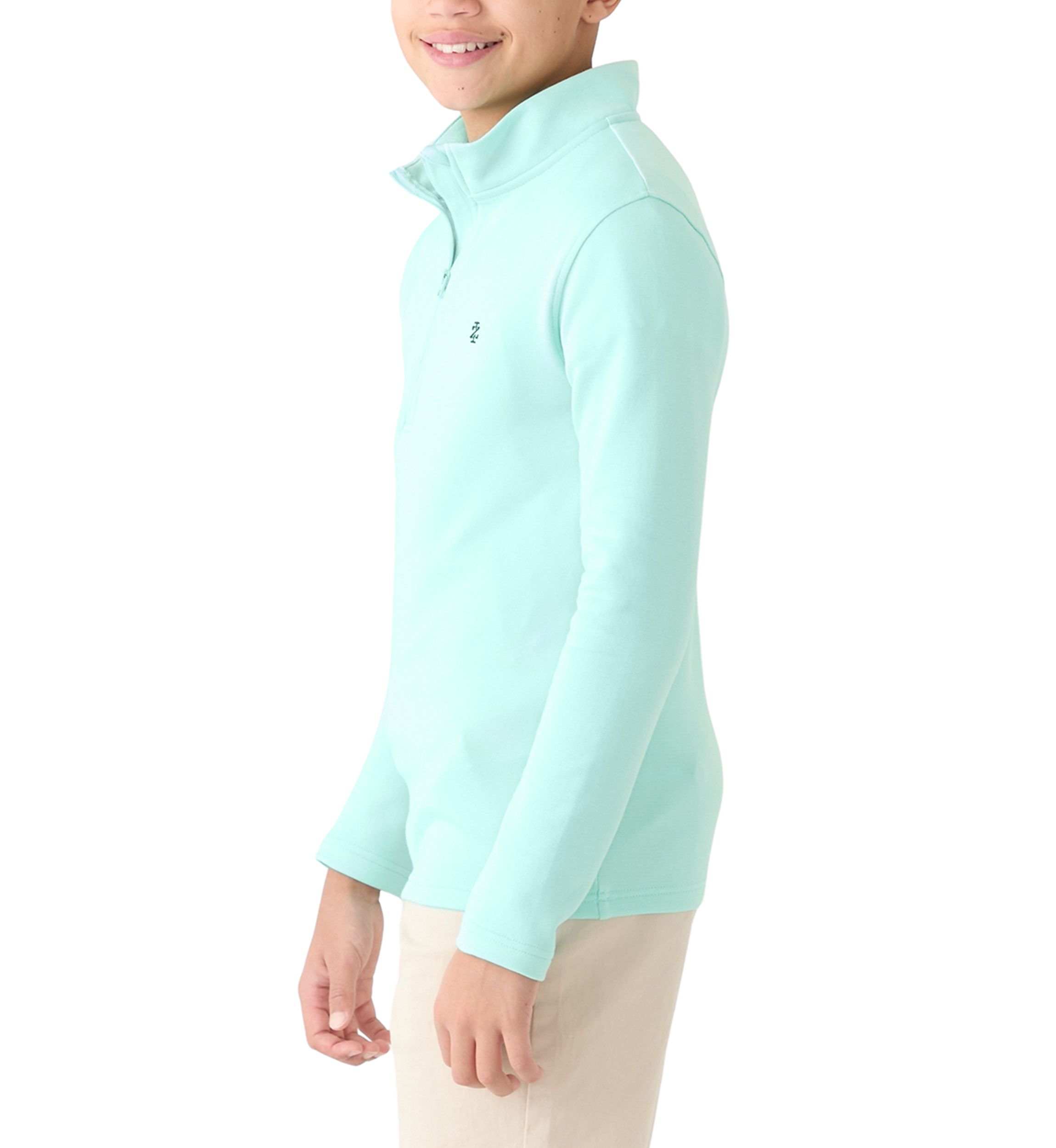 Boys 8-20 Long Sleeve Feeder Stripe 1/4 Zip Pullover Sweatshirt