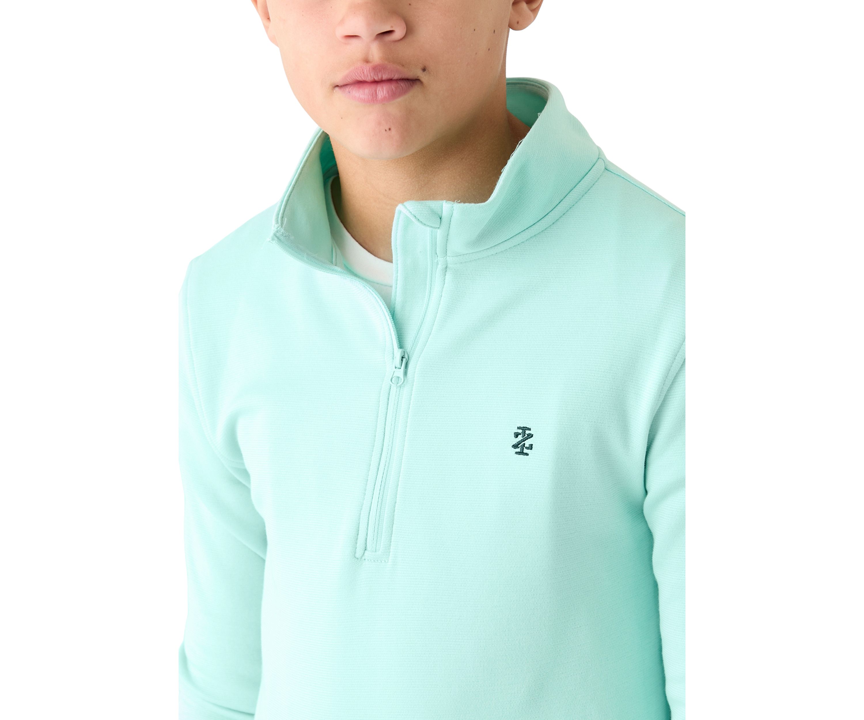 Boys 8-20 Long Sleeve Feeder Stripe 1/4 Zip Pullover Sweatshirt