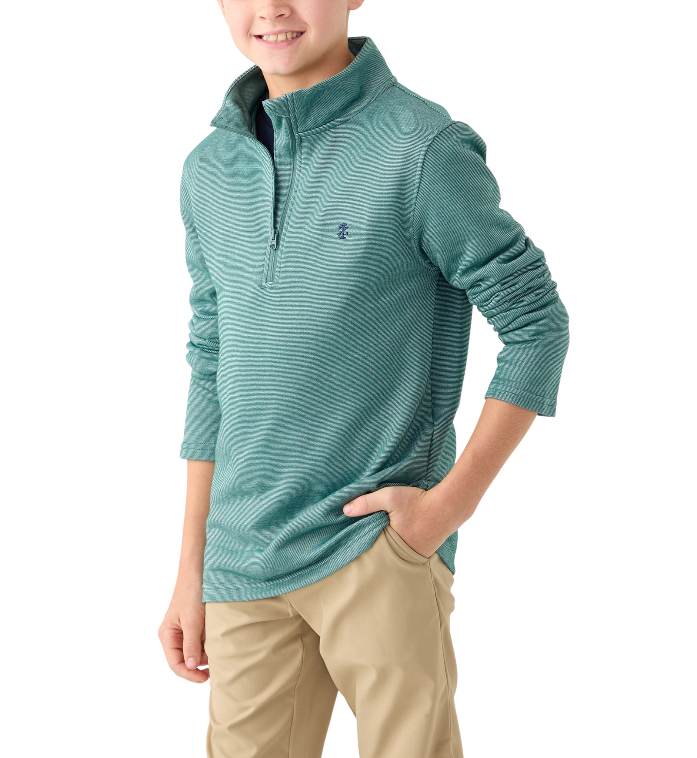 Boys 8-20 Feeder Stripe 1/4 Zip Sweater