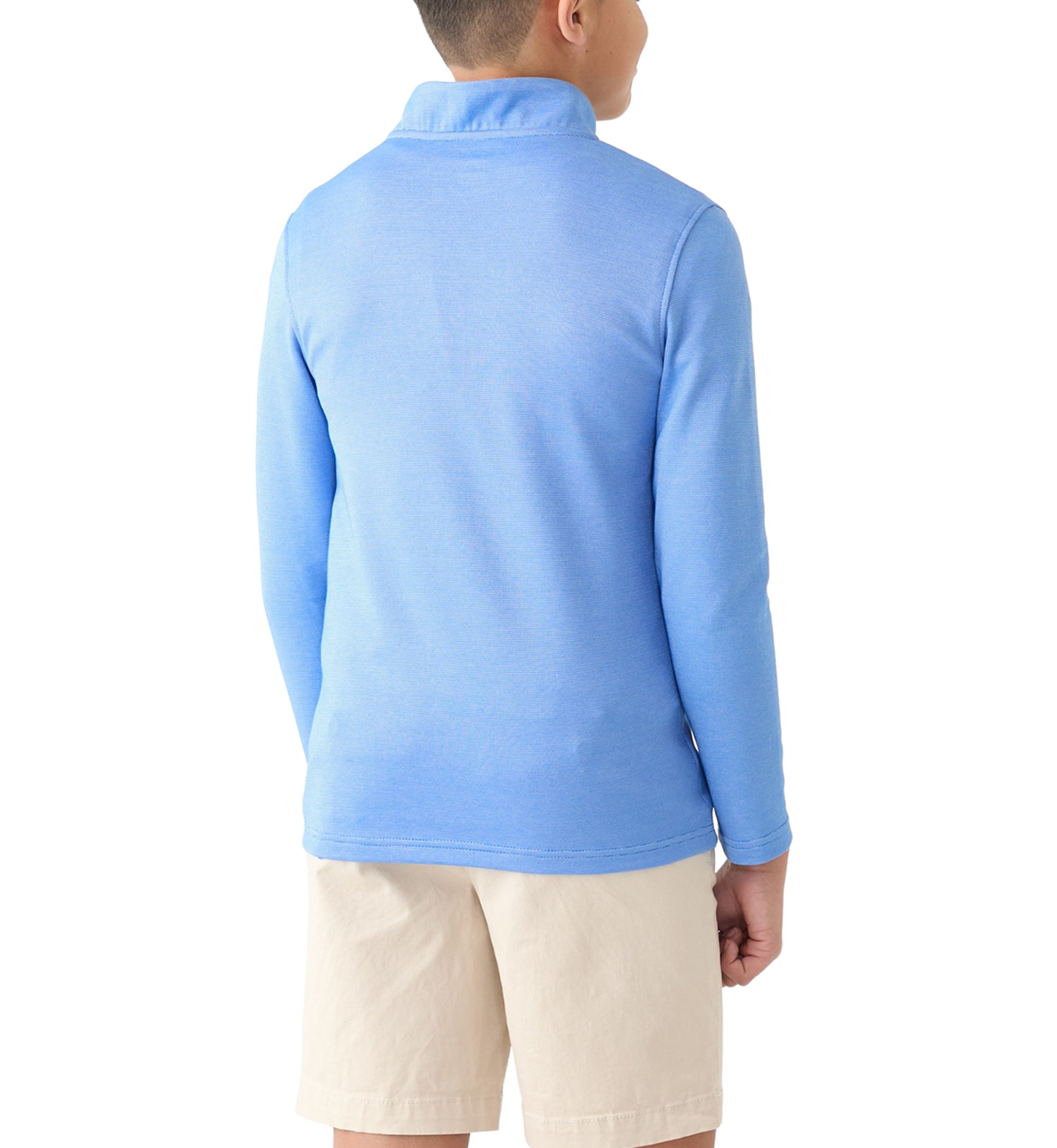 Boys 8-20 Long Sleeve Feeder Stripe 1/4 Zip Pullover Sweatshirt