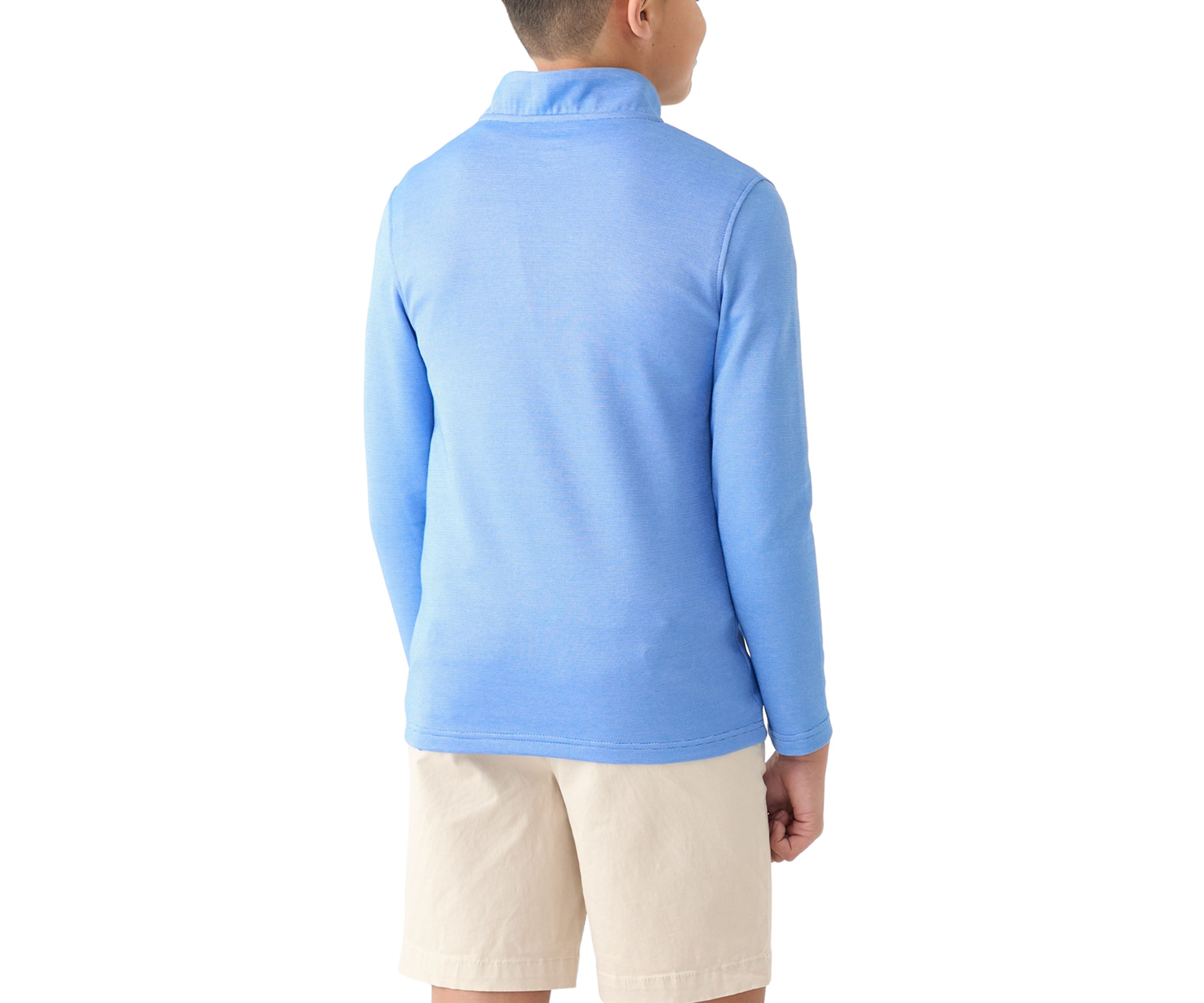 Boys 8-20 Long Sleeve Feeder Stripe 1/4 Zip Pullover Sweatshirt