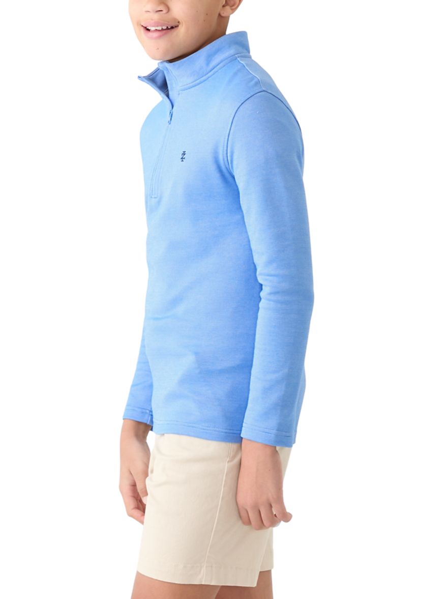 Boys 8-20 Long Sleeve Feeder Stripe 1/4 Zip Pullover Sweatshirt