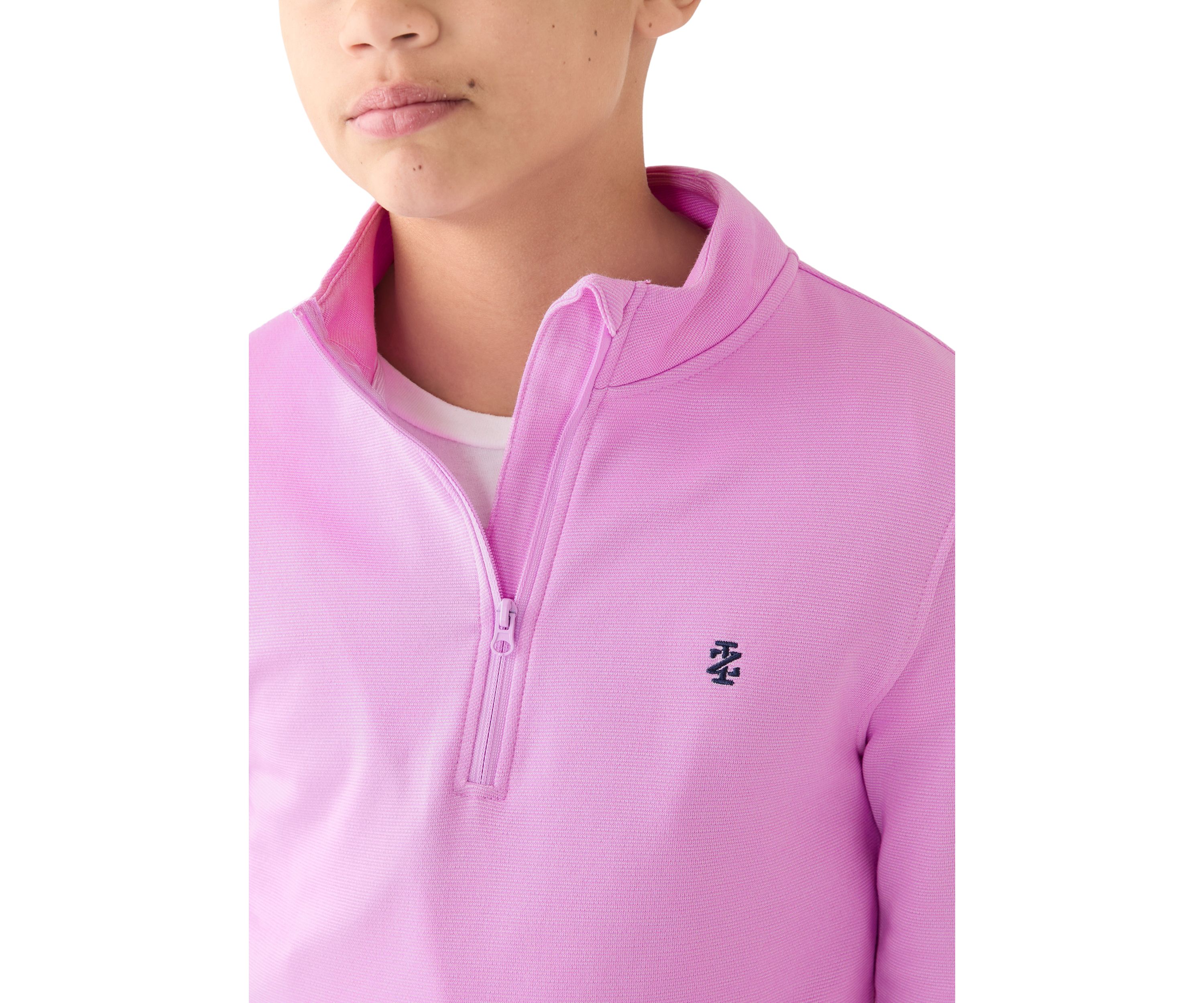 Boys 8-20 Long Sleeve Feeder Stripe 1/4 Zip Pullover Sweatshirt