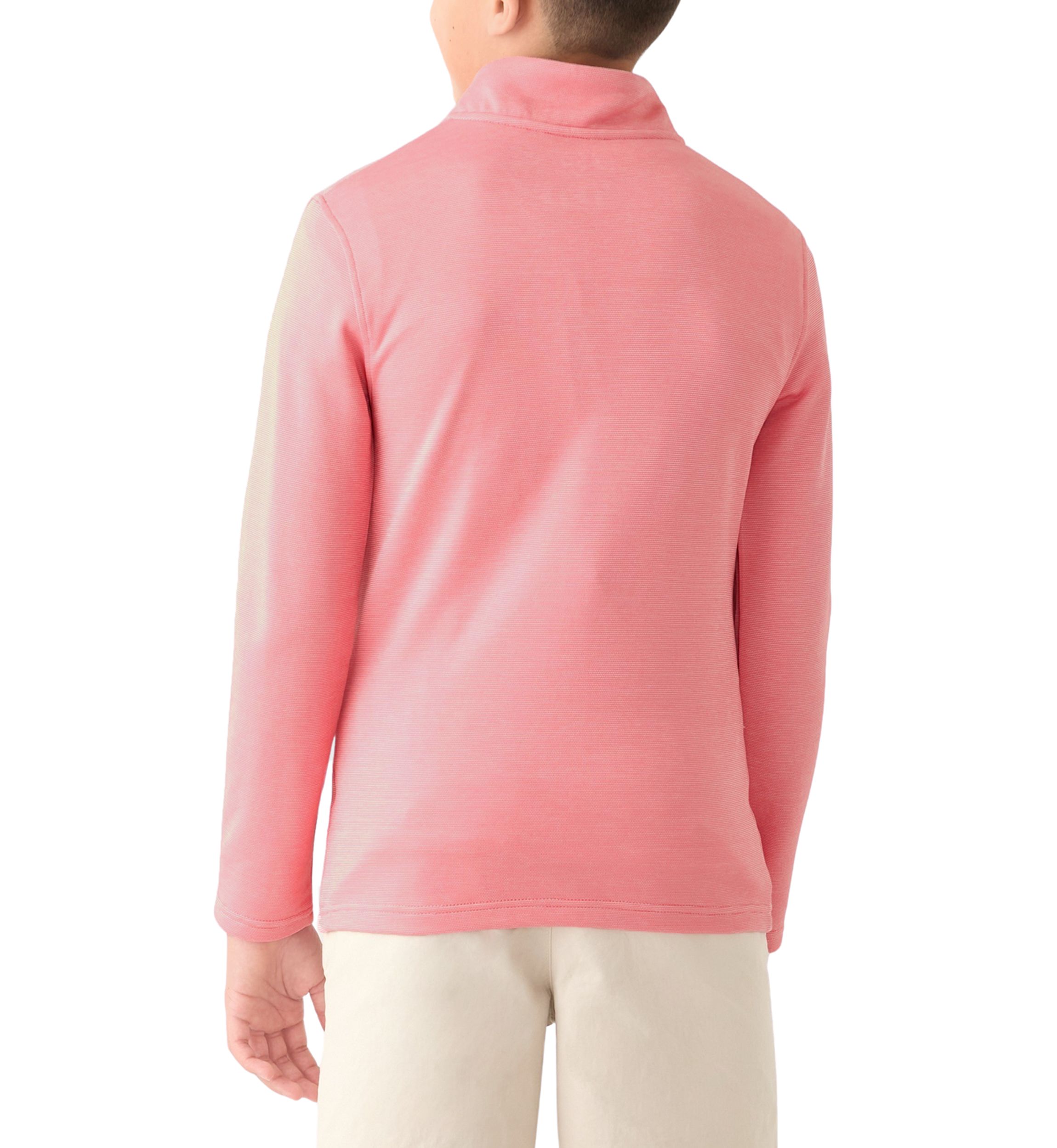 Boys 8-20 Long Sleeve Feeder Stripe 1/4 Zip Pullover