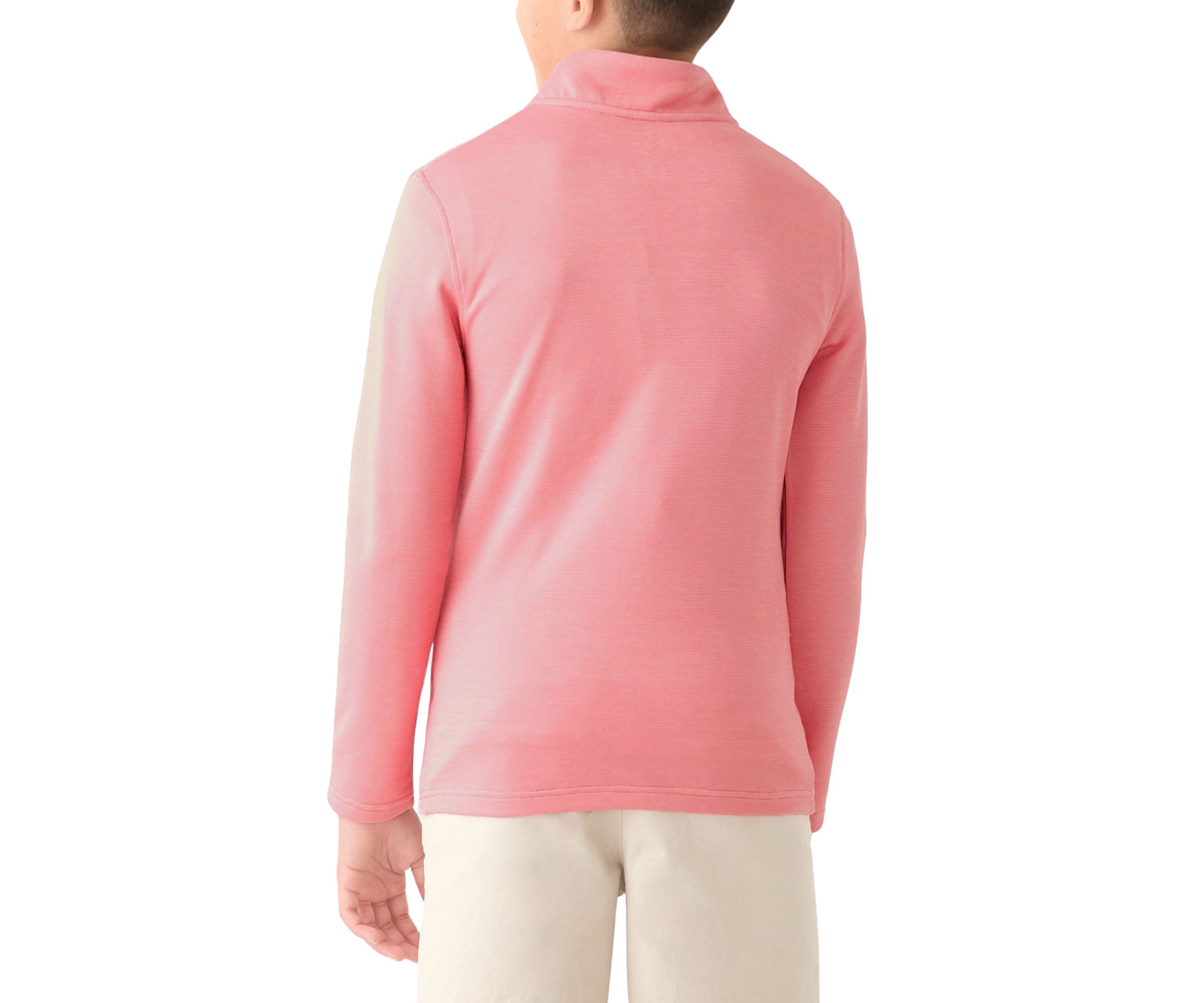 Boys 8-20 Long Sleeve Feeder Stripe 1/4 Zip Pullover