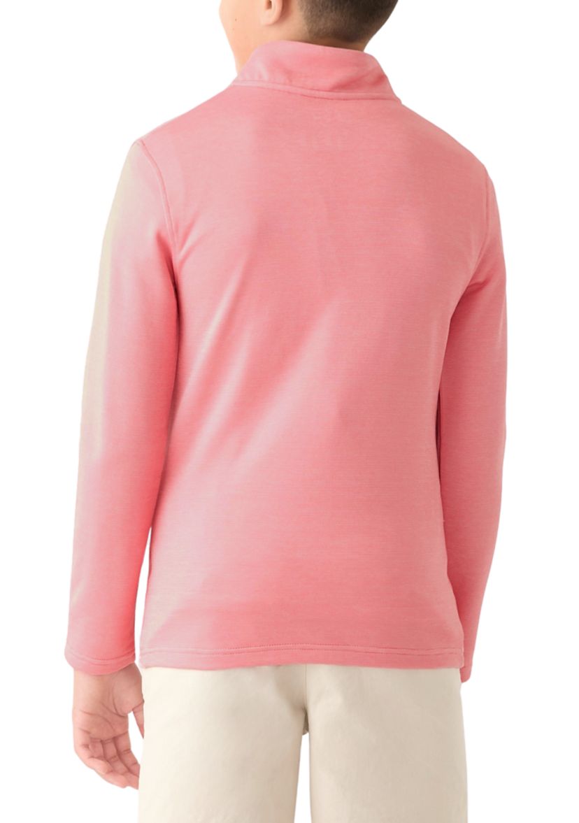 Boys 8-20 Long Sleeve Feeder Stripe 1/4 Zip Pullover