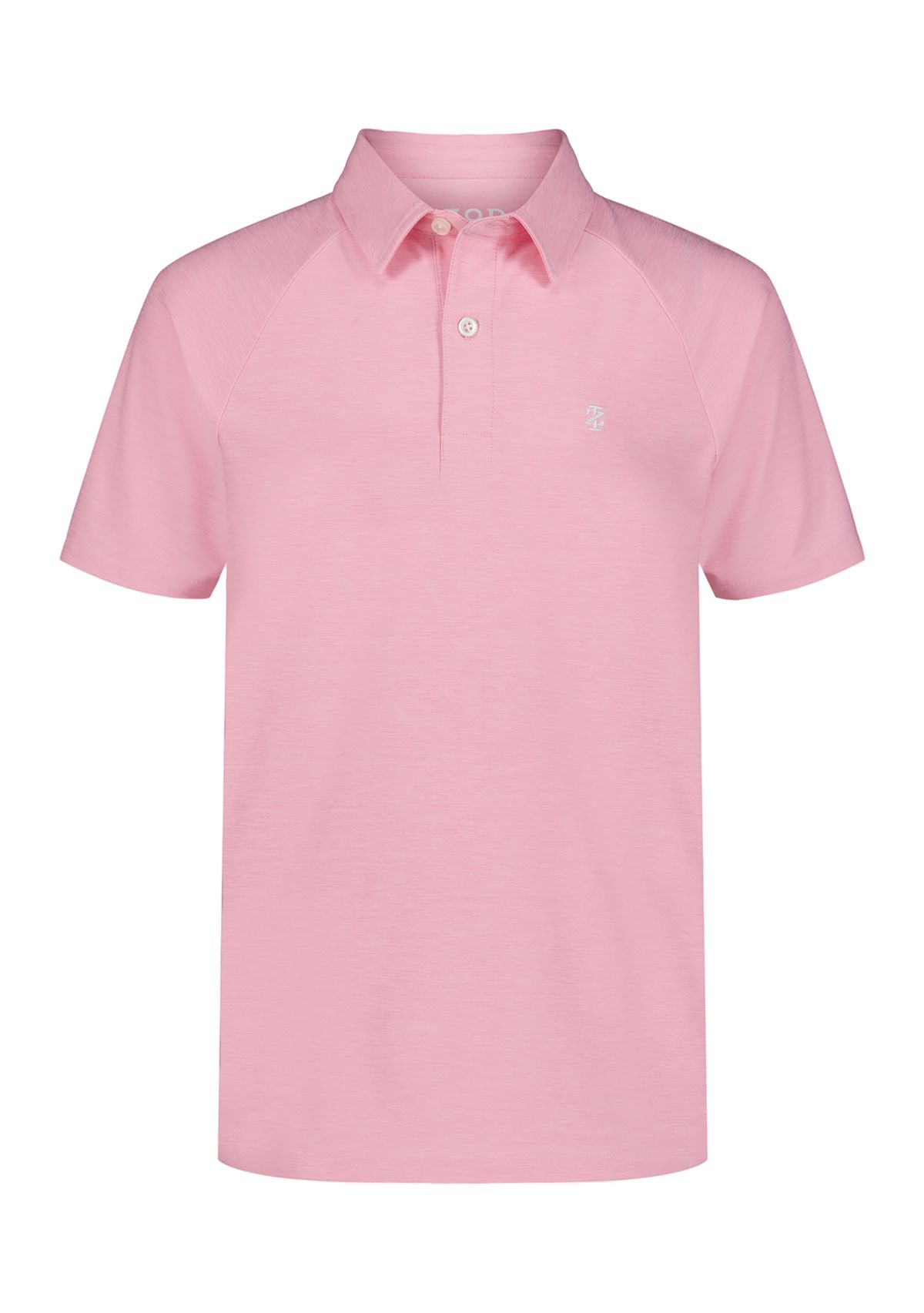 Boys 8-20 Short Sleeve Raglan Marled Polo Shirt 