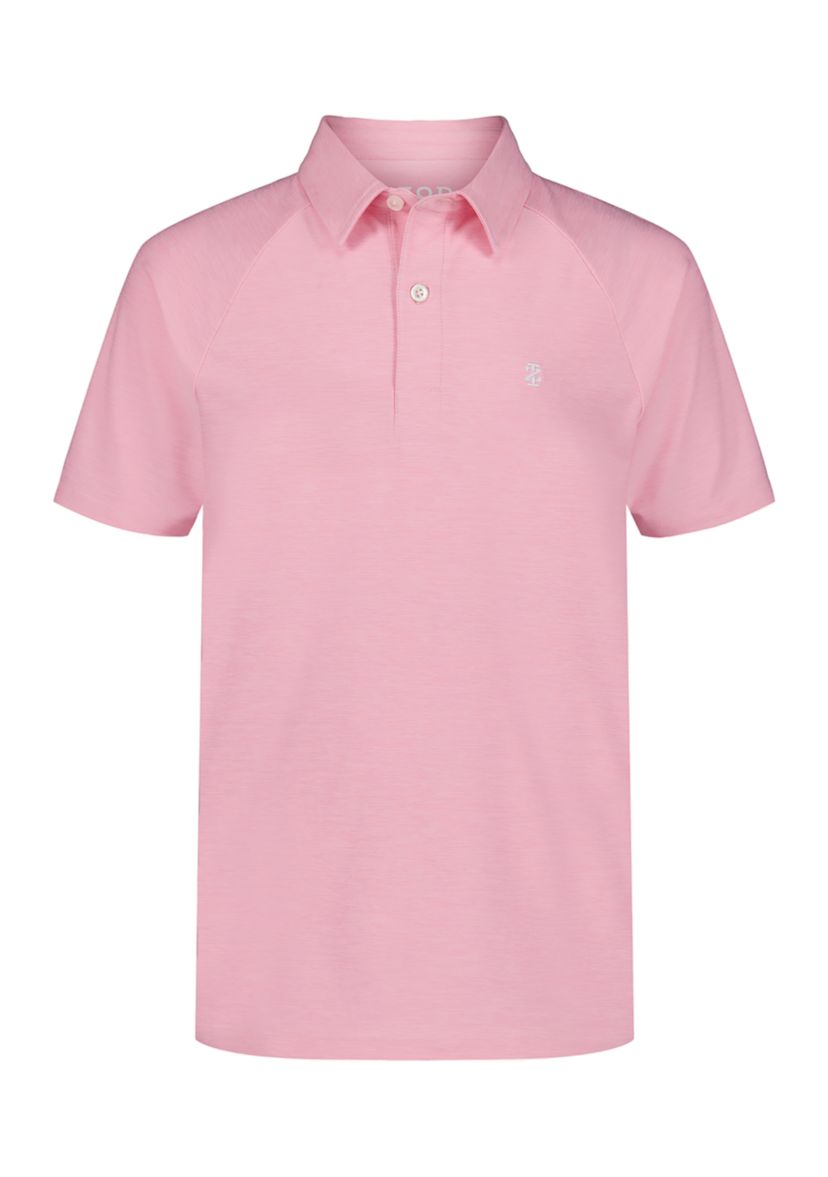 Boys 8-20 Short Sleeve Raglan Marled Polo Shirt 