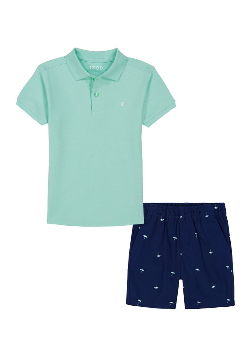 Boys 4-7 Pique Polo with Shifley Short Set