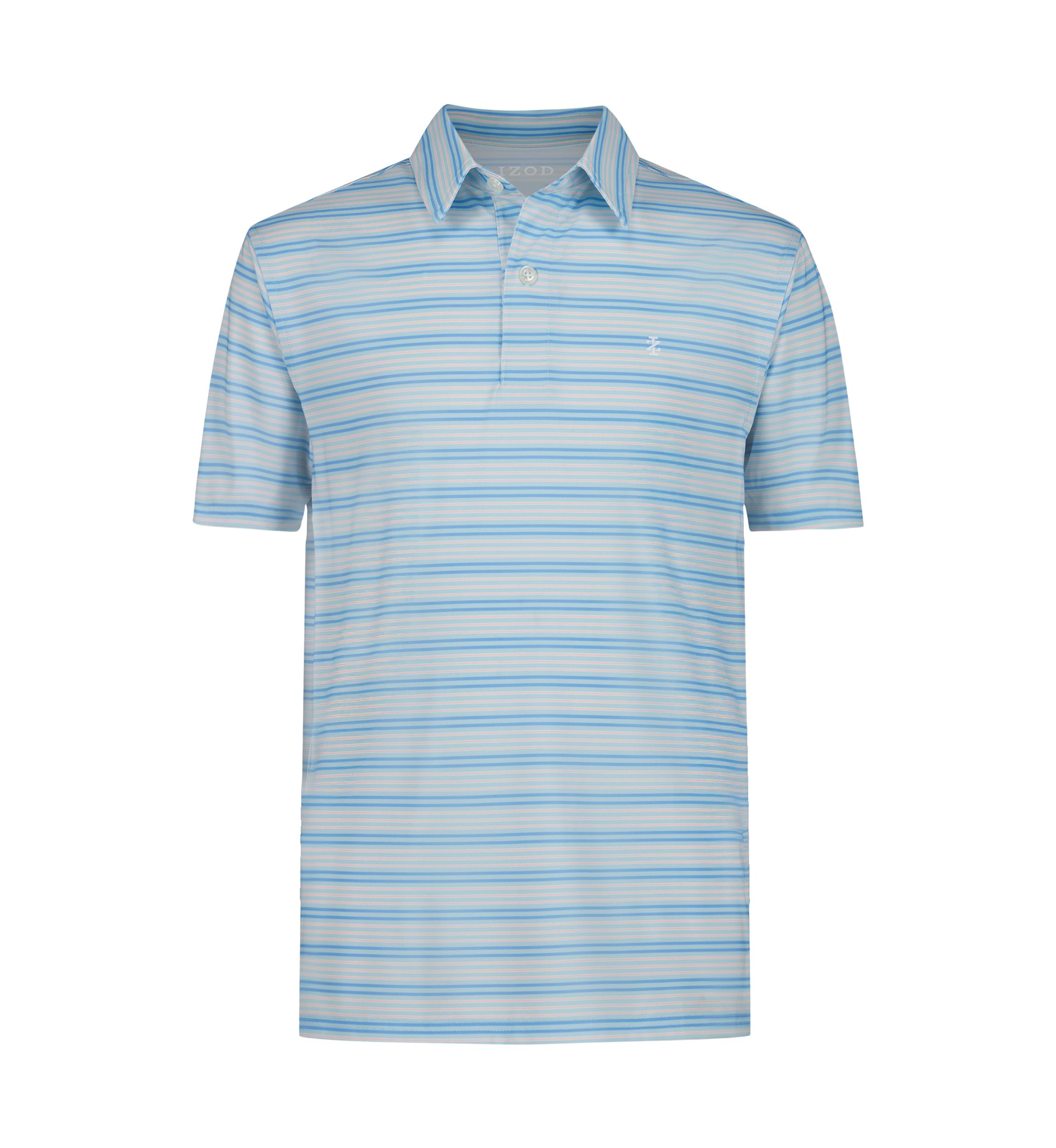 Boys 4-7 Short Sleeve Printed Clubhouse Multi Stripe Polo Shirt