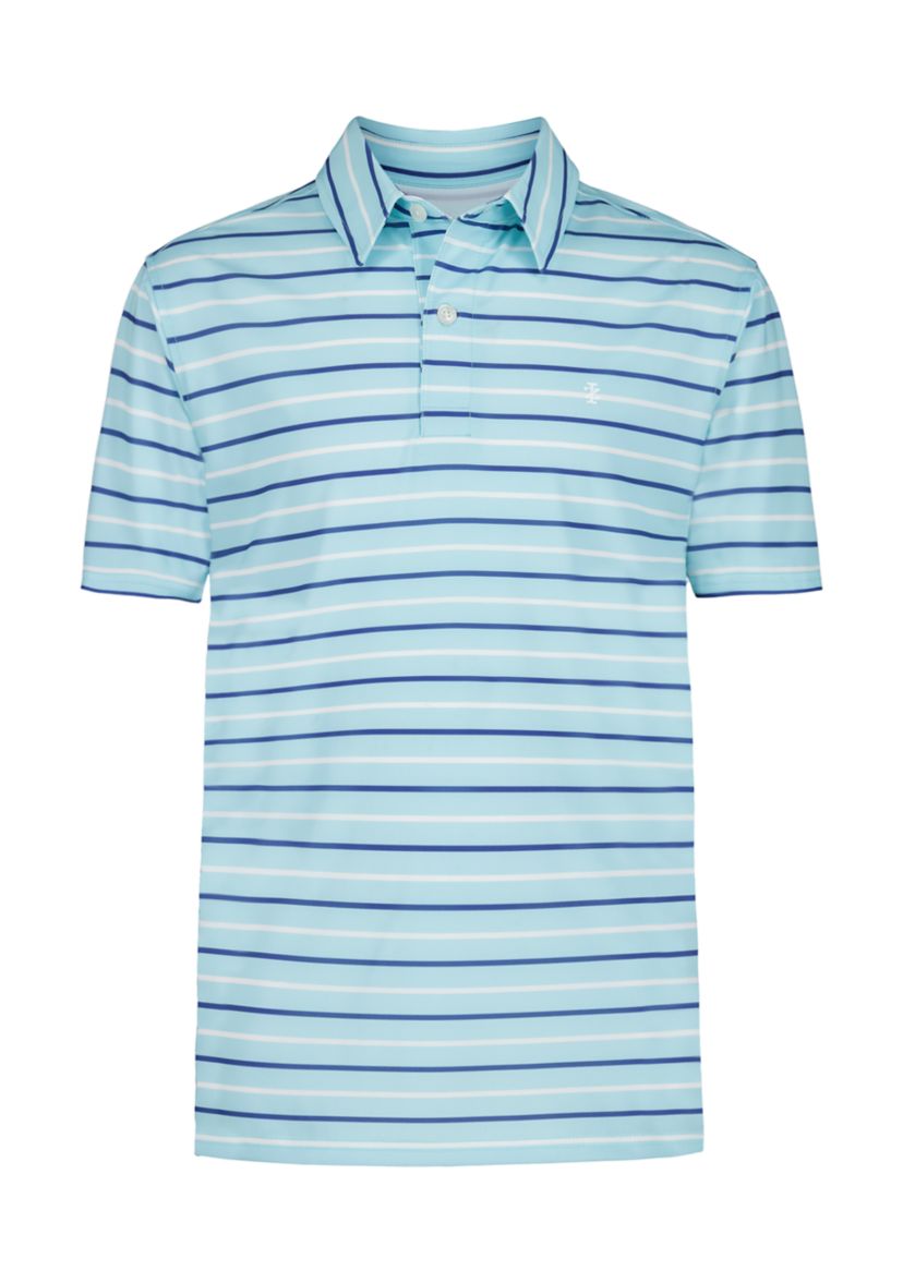 Boys 8-20 Short Sleeve Caddie Stripe Printed Performance Polo Shirt