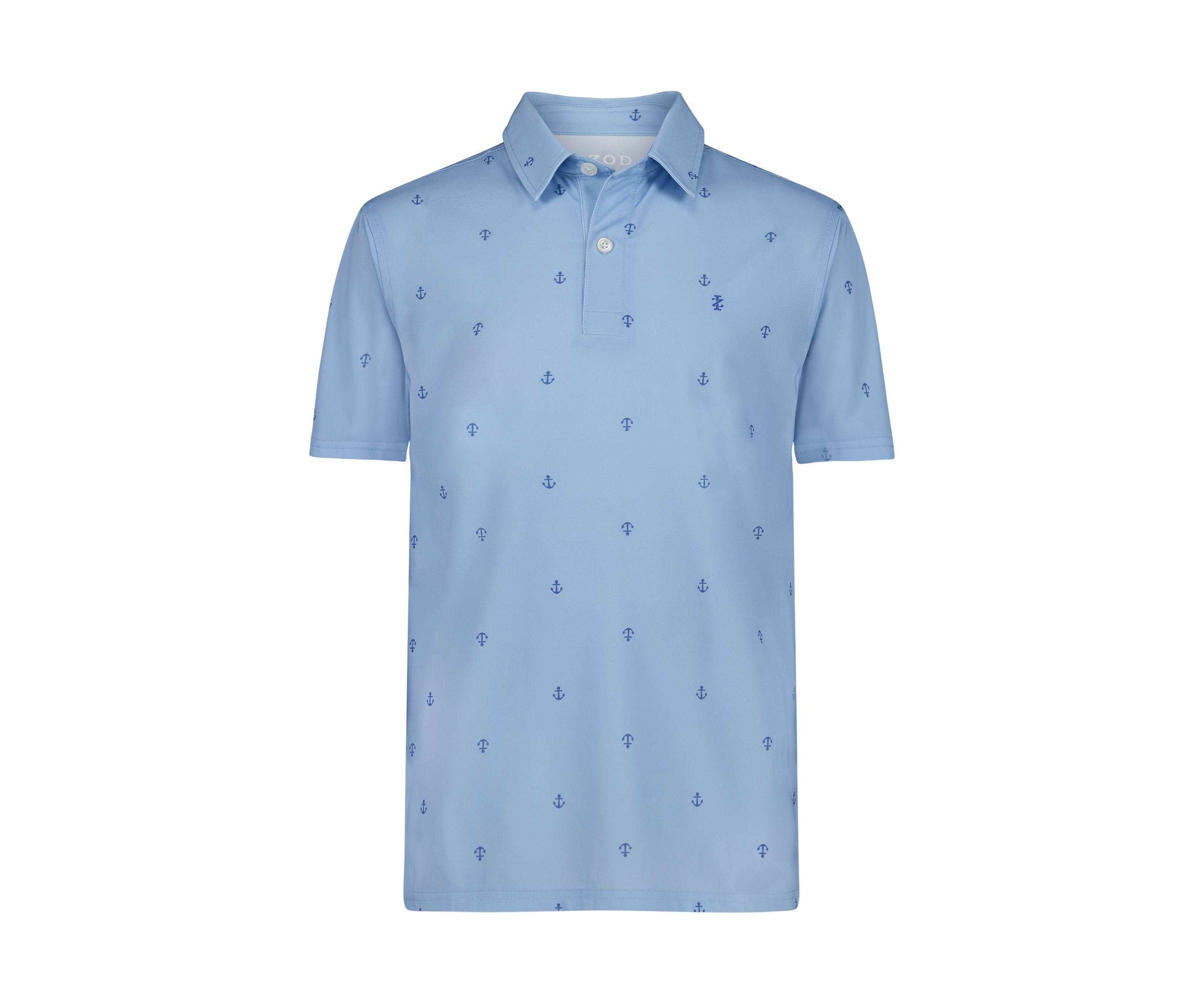 Boys 8-20 Husky Short Sleeve Anchor Printed Performance Polo Shirt