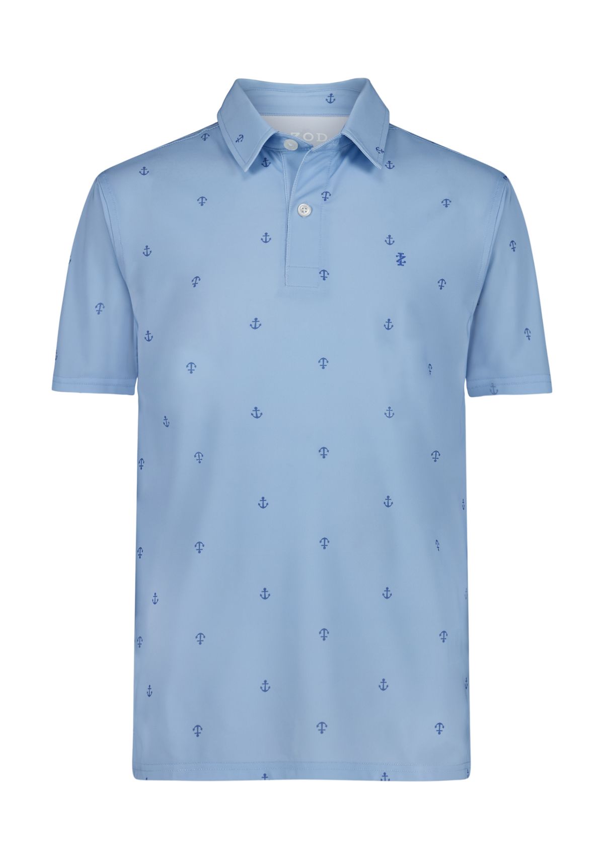 Boys 8-20 Short Sleeve Anchor Printed Performance Polo Shirt 