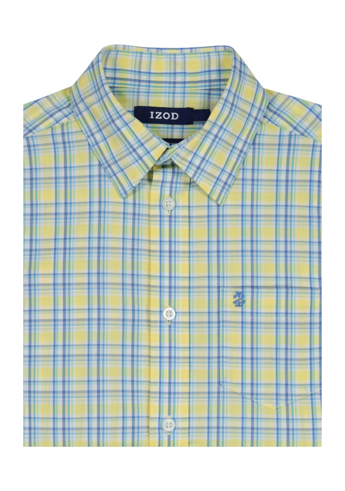 Boys 8-20 Short Sleeve Stretch Andover Plaid Shirt