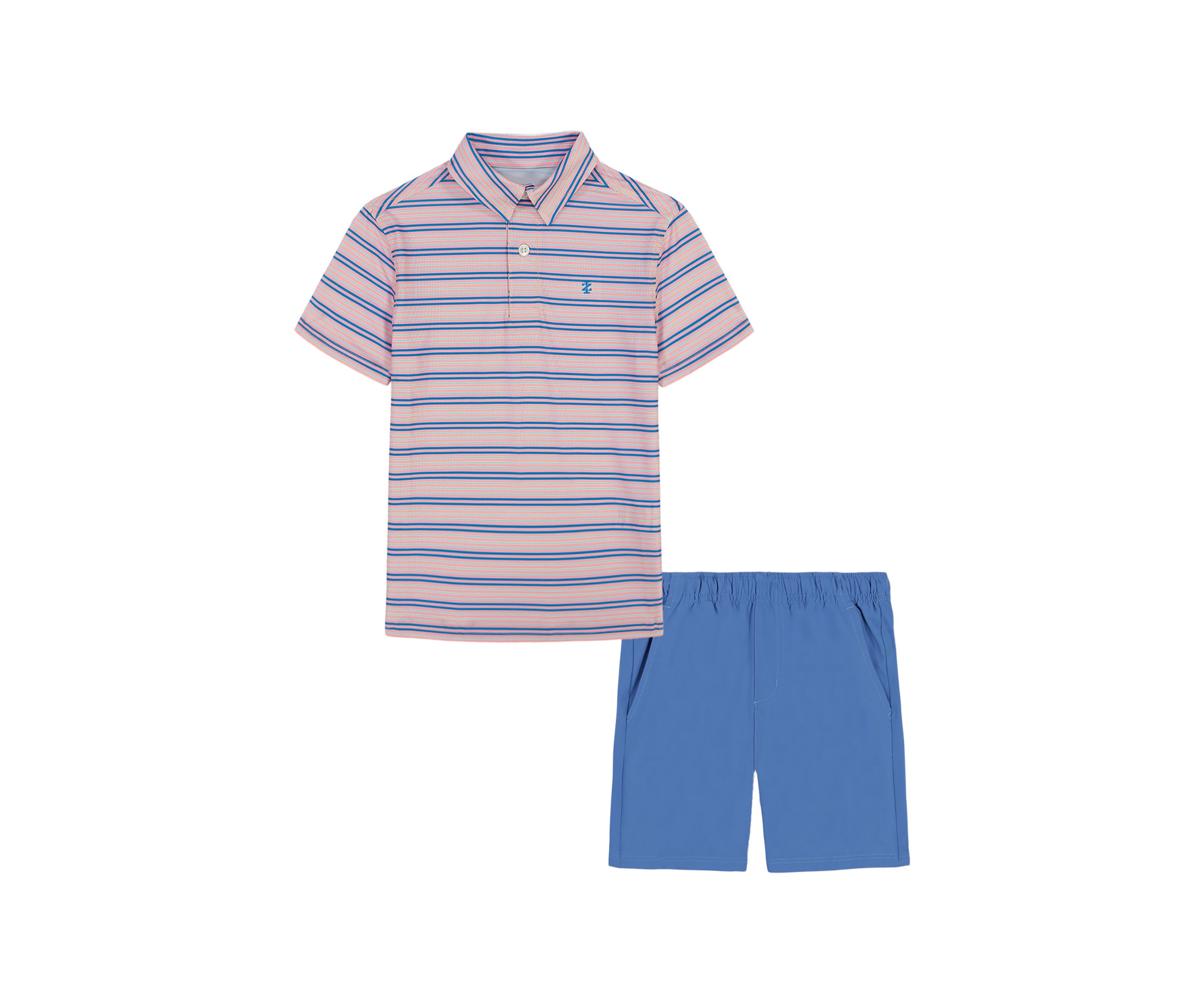 Boys 4-7 Multi Stripe Polo Shirt and Shorts Set