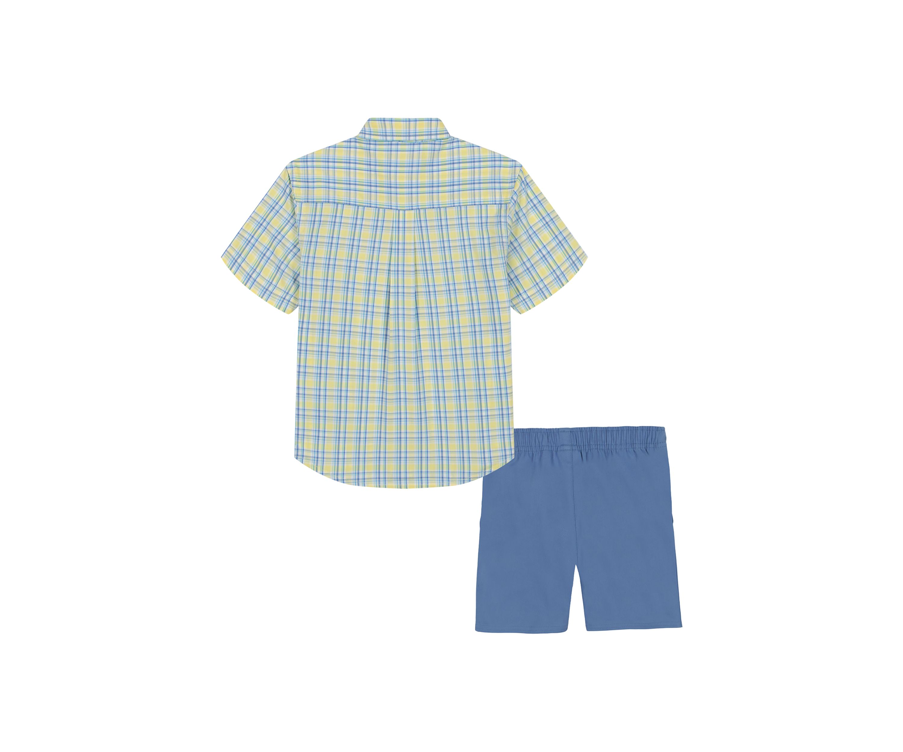 Boys 4-7 Andover Plaid Printed Shirt and Shorts Set