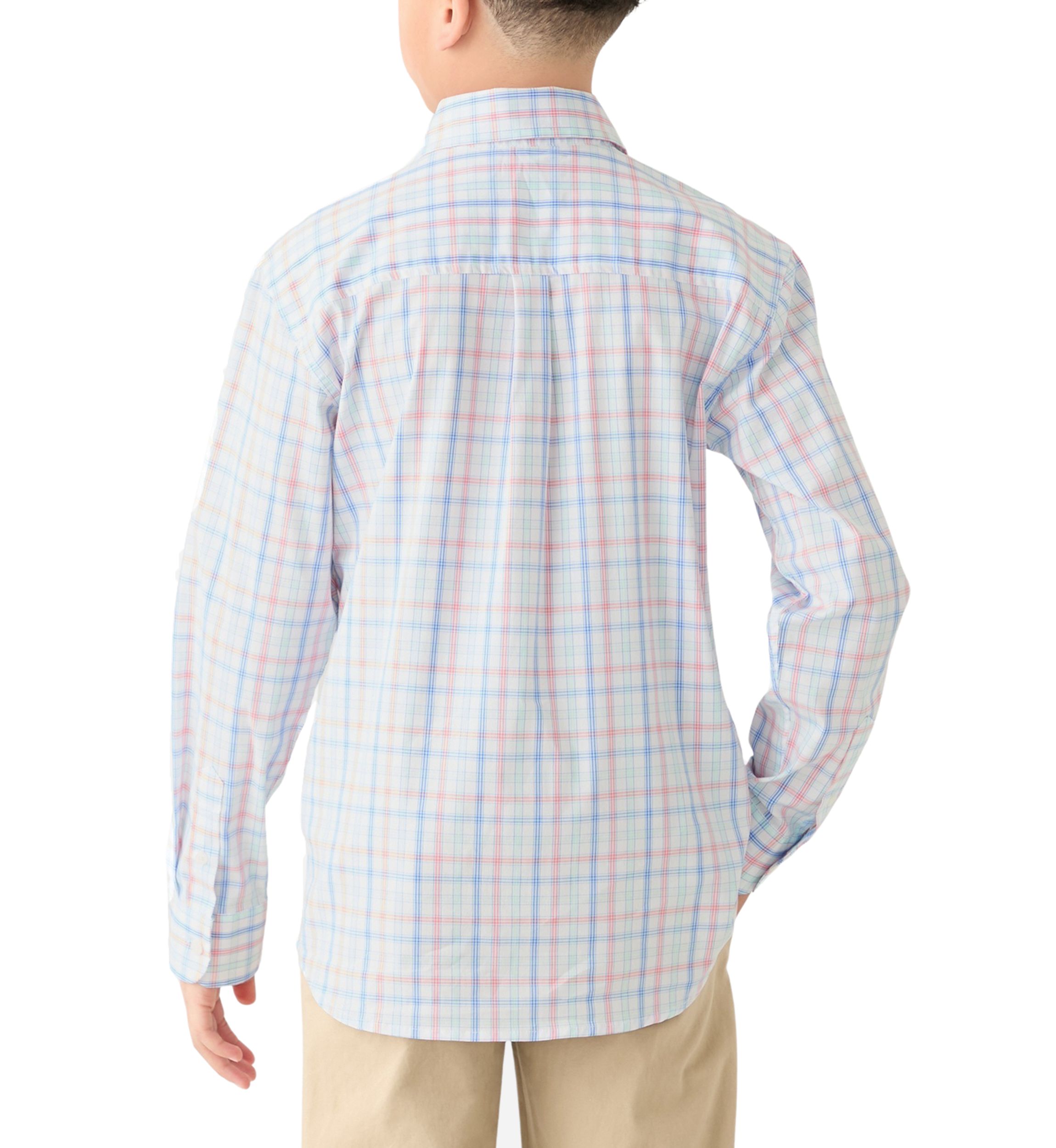 Boys 8-20 Husky Long Sleeve Comfort Printed Poplin 