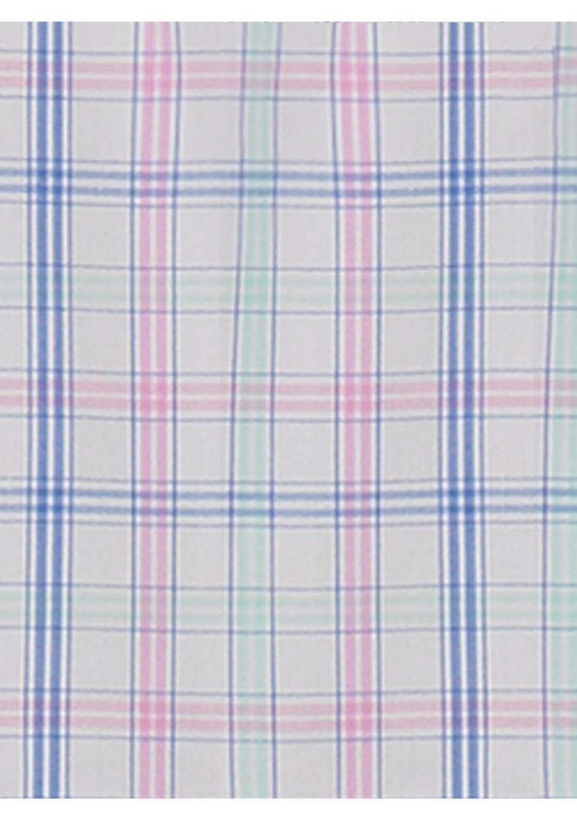 Boys 8-20 Long Sleeve Yarn Dyed Stretch Grid Plaid Shirt