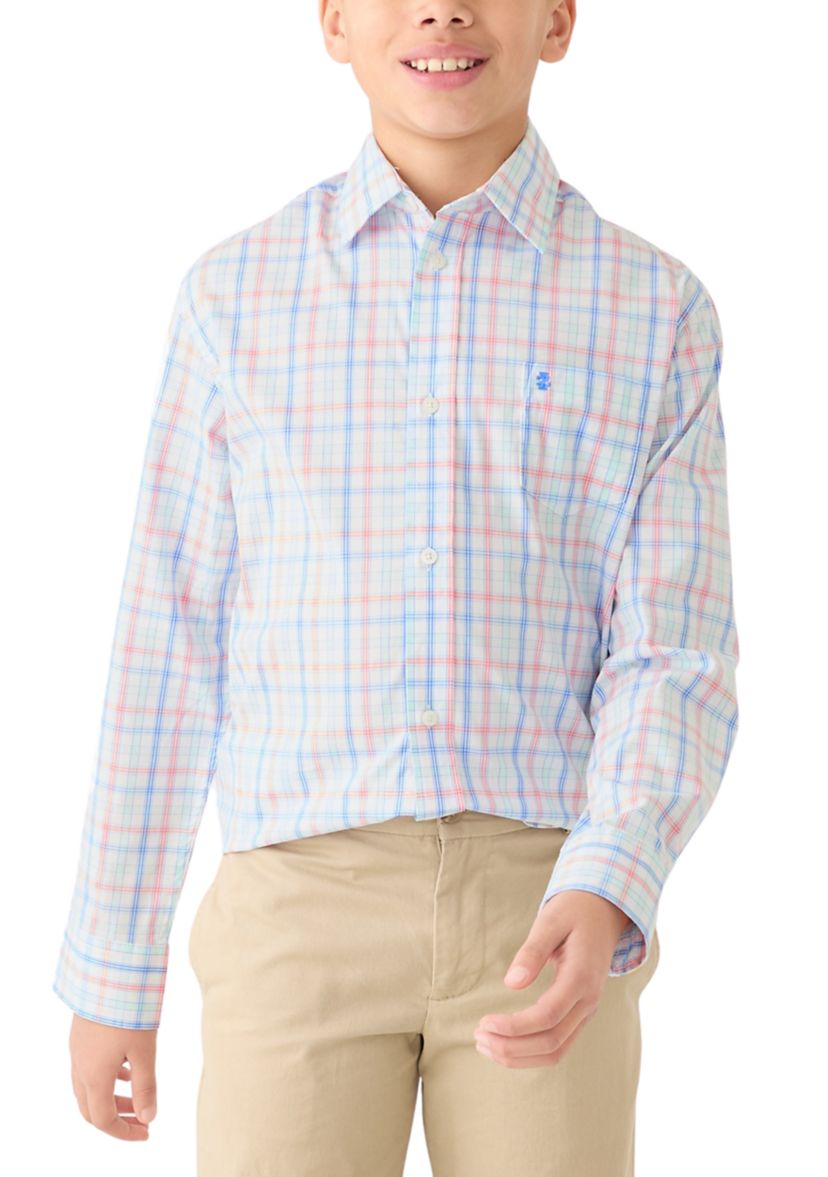 Boys 8-20 Long Sleeve Comfort Poplin Shirt 