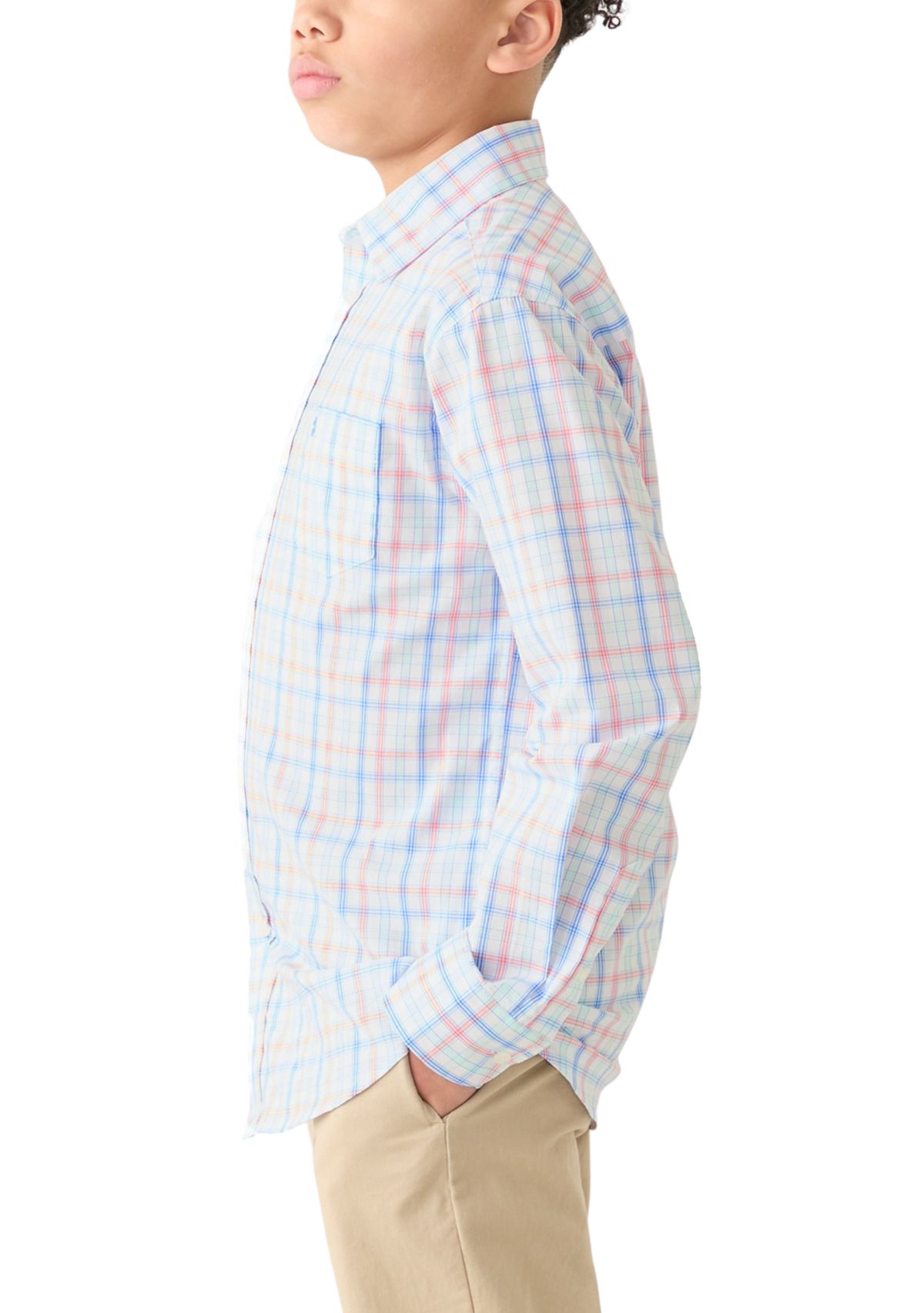 Boys 8-20 Long Sleeve Comfort Poplin Shirt 