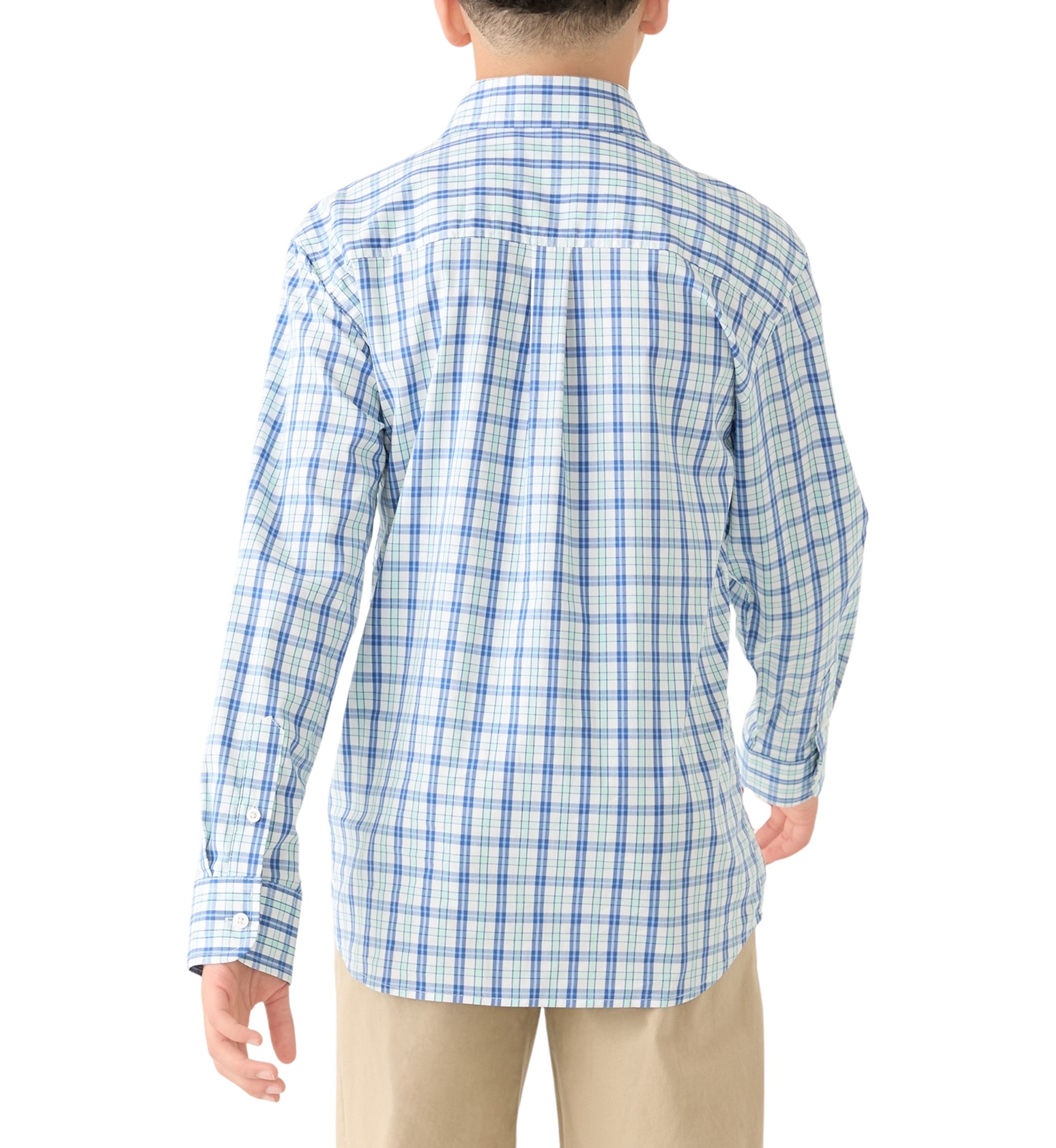 Boys 8-20 Husky Long Sleeve Comfort Poplin Shirt 