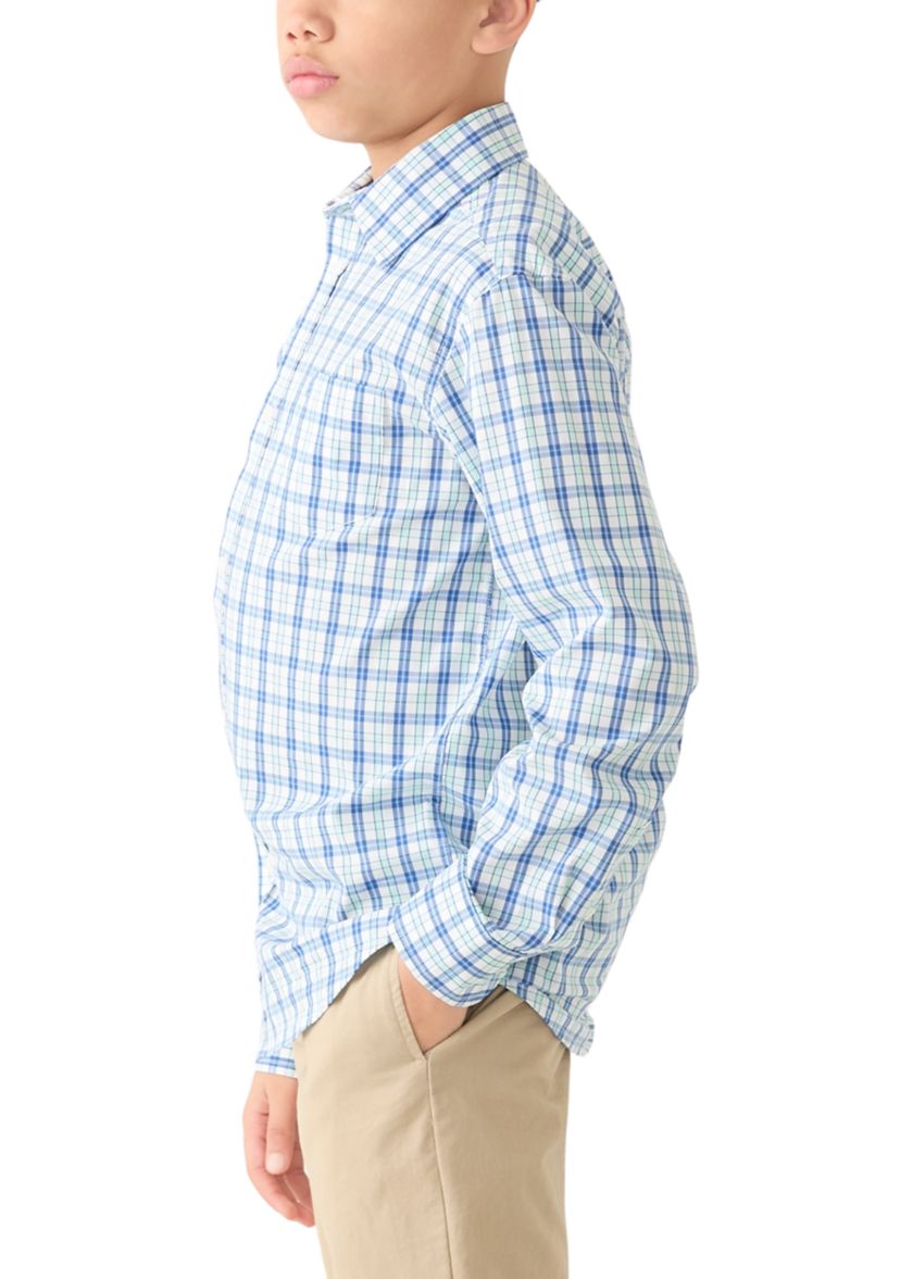 Boys 8-20 Husky Long Sleeve Comfort Poplin Shirt 