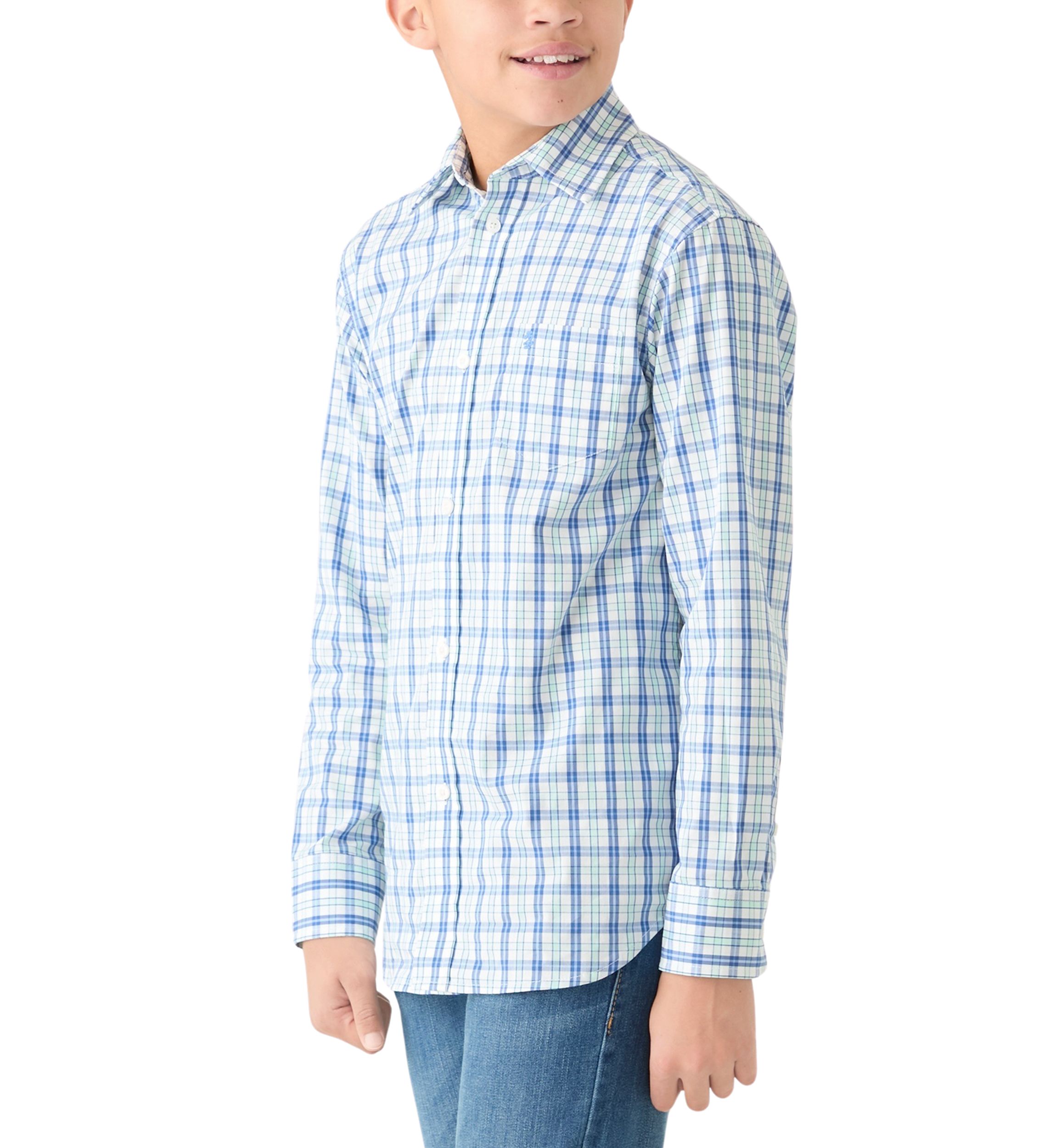 Boys 8-20 Long Sleeve Comfort Poplin Shirt 