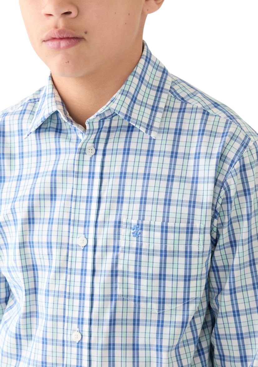 Boys 8-20 Long Sleeve Comfort Poplin Shirt 