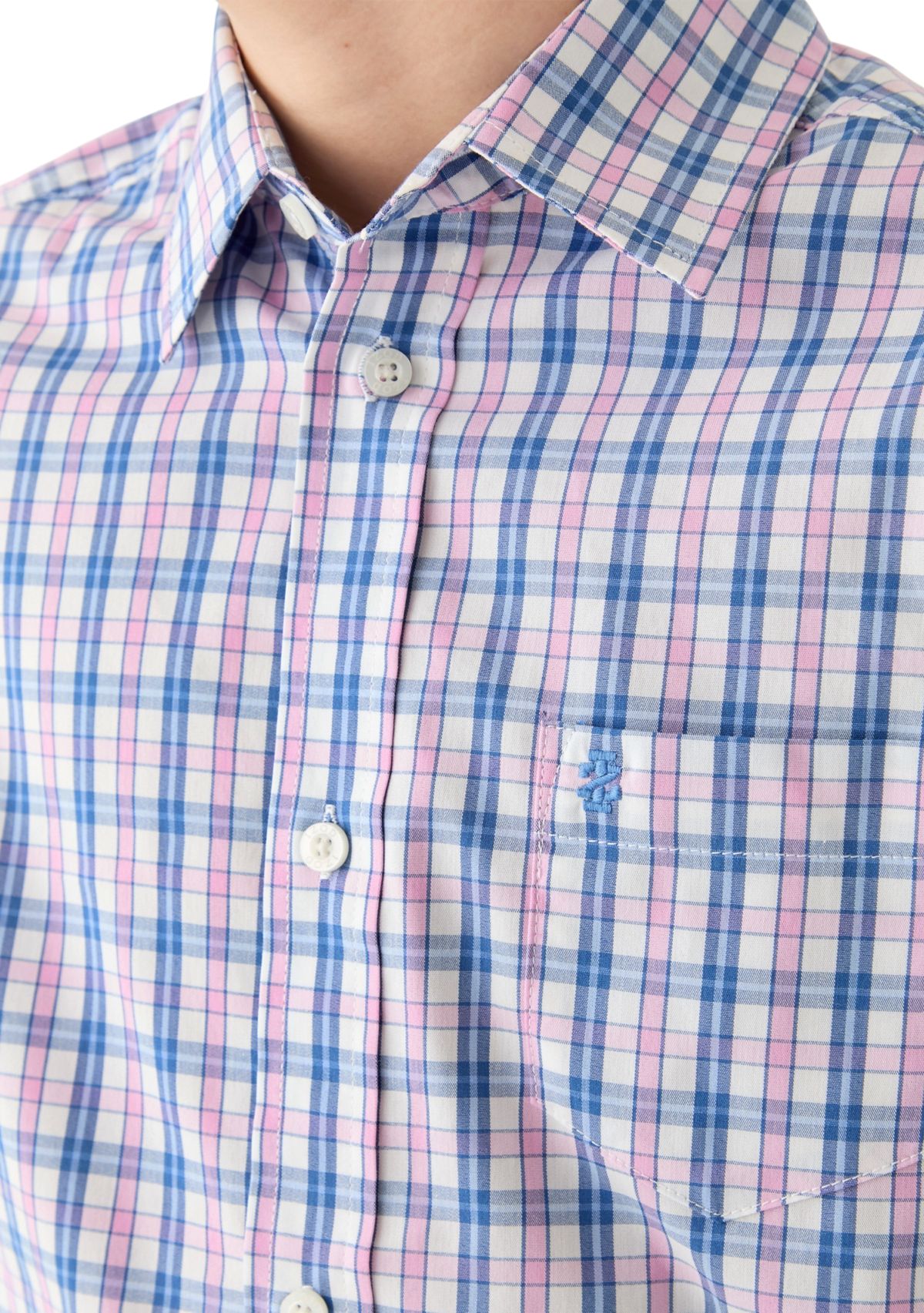 Boys 8-20 Long Sleeve Yarn Dyed Stretch Picnic Plaid Shirt