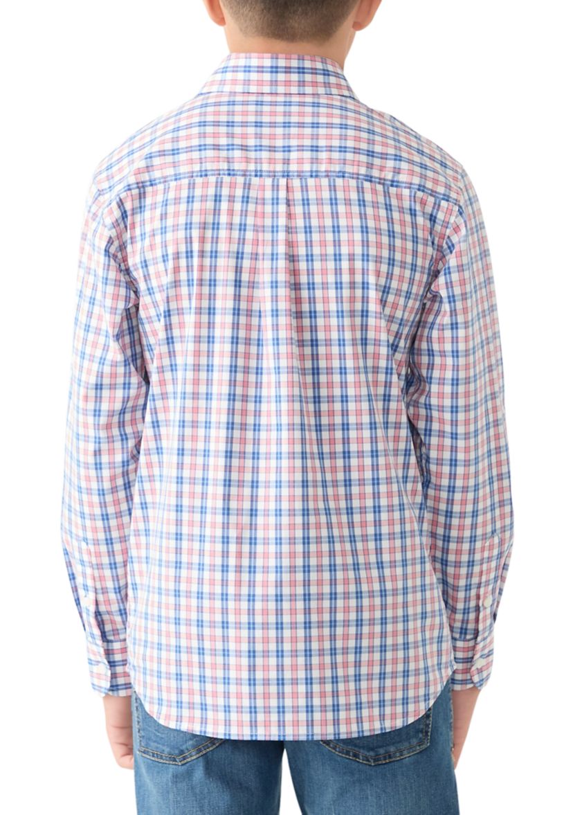 Boys 8-20 Long Sleeve Comfort Poplin Shirt 