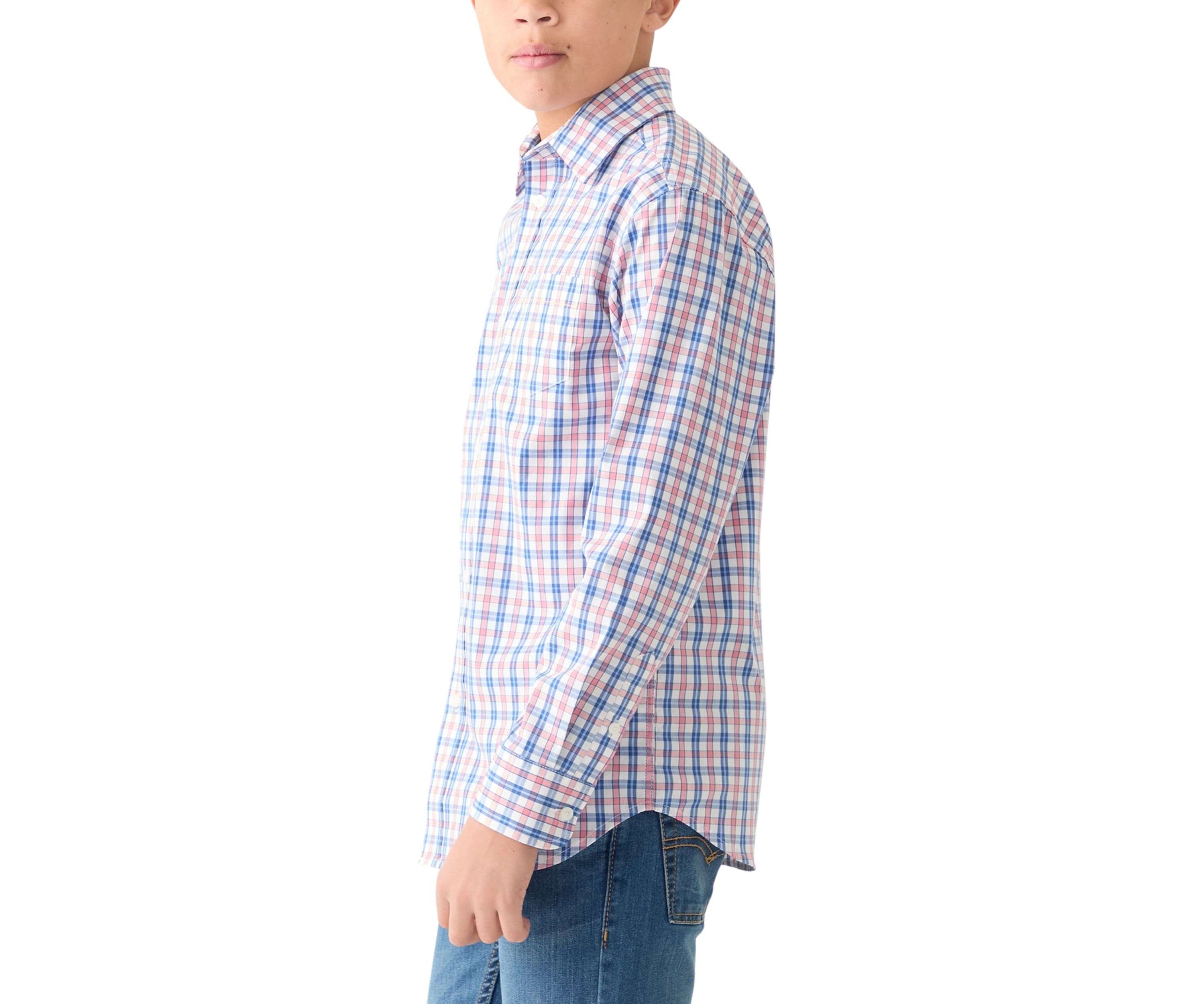 Boys 8-20 Long Sleeve Comfort Poplin Shirt 