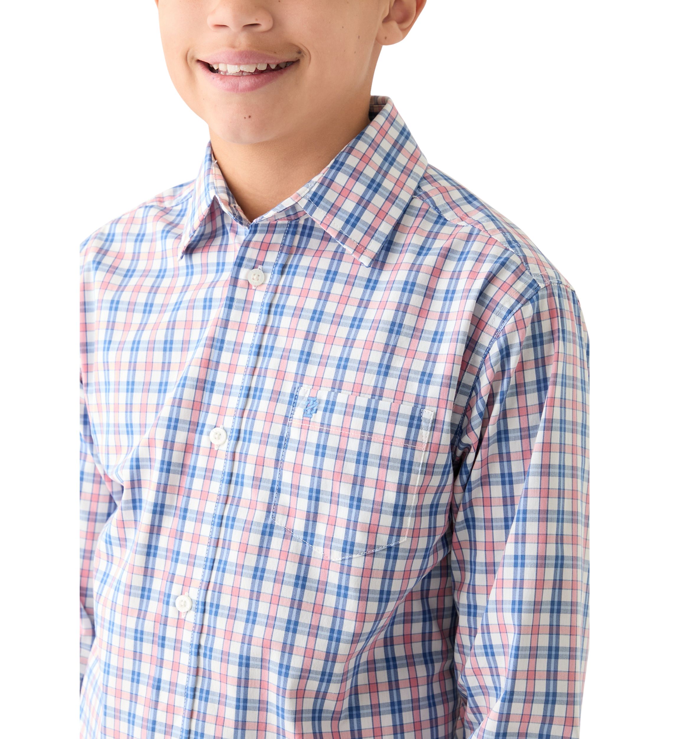 Boys 8-20 Long Sleeve Comfort Poplin Shirt 