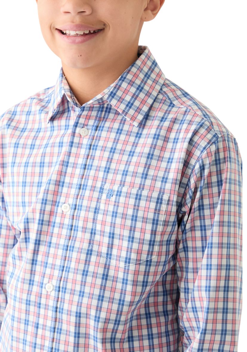 Boys 8-20 Long Sleeve Comfort Poplin Shirt 