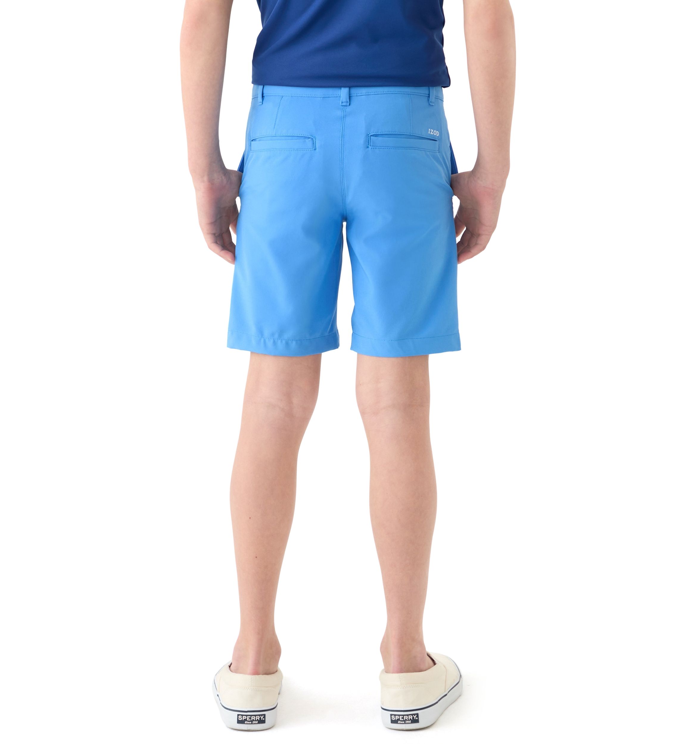 Boys 8-20 Flat Front Solid Stretch Performance Shorts
